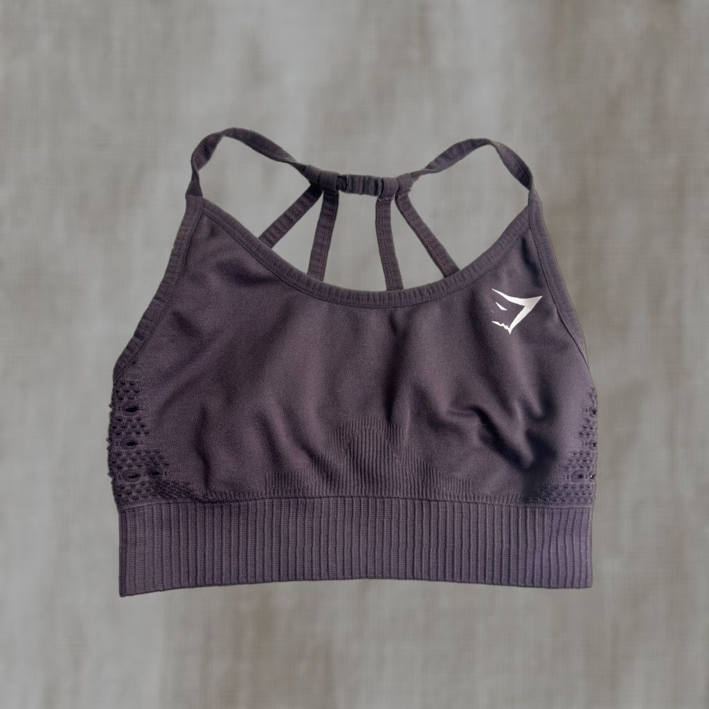 Gymshark Gymshark Women's S Energy Seamless Yoga Sports Strappy Bra Purple Size ONE SIZE - 1 Thumbnail