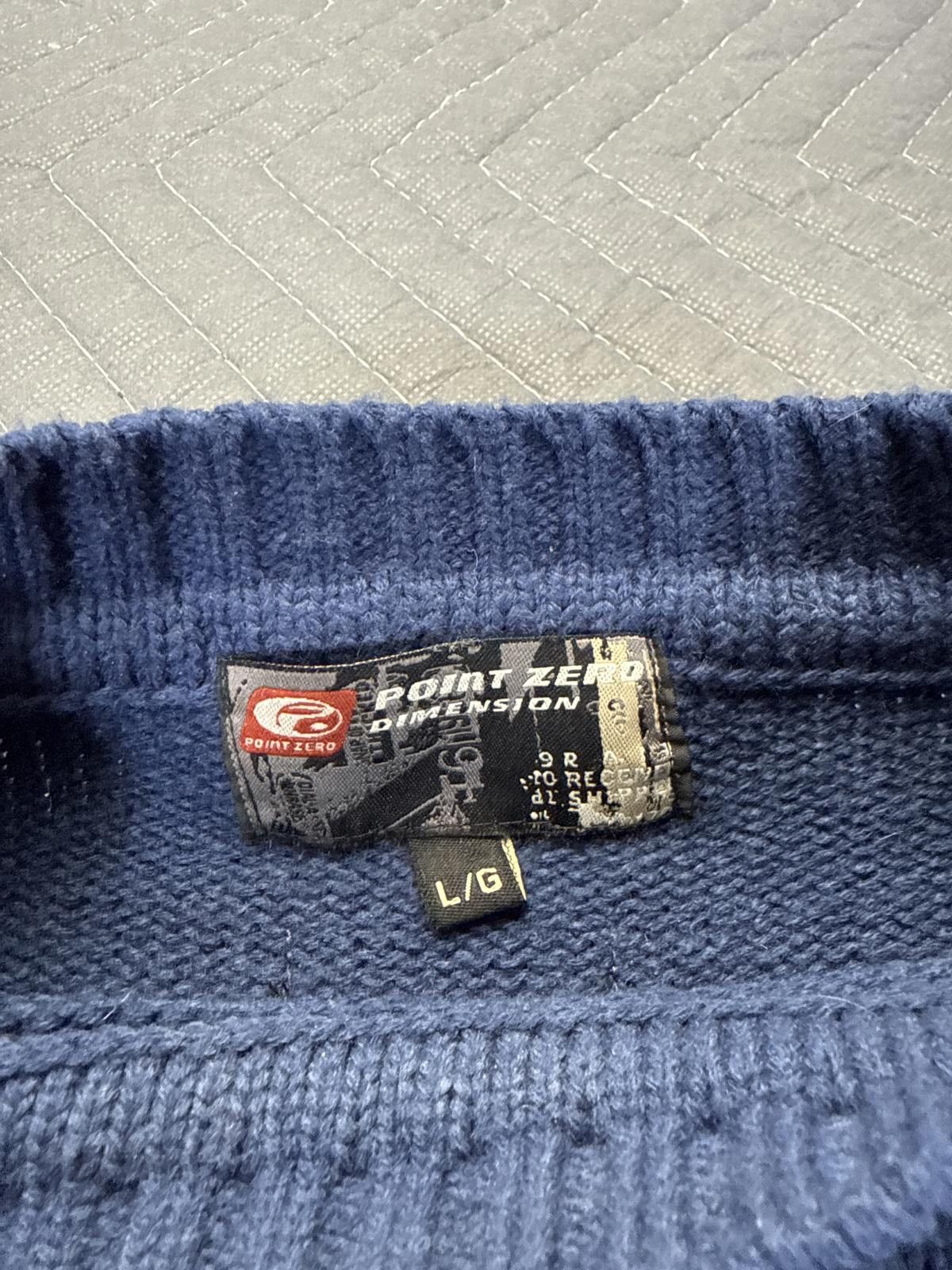 Point Zero Point Zero Knit Sweater Mens Large Blue Crewneck Size US L / EU 52-54 / 3 - 2 Thumbnail