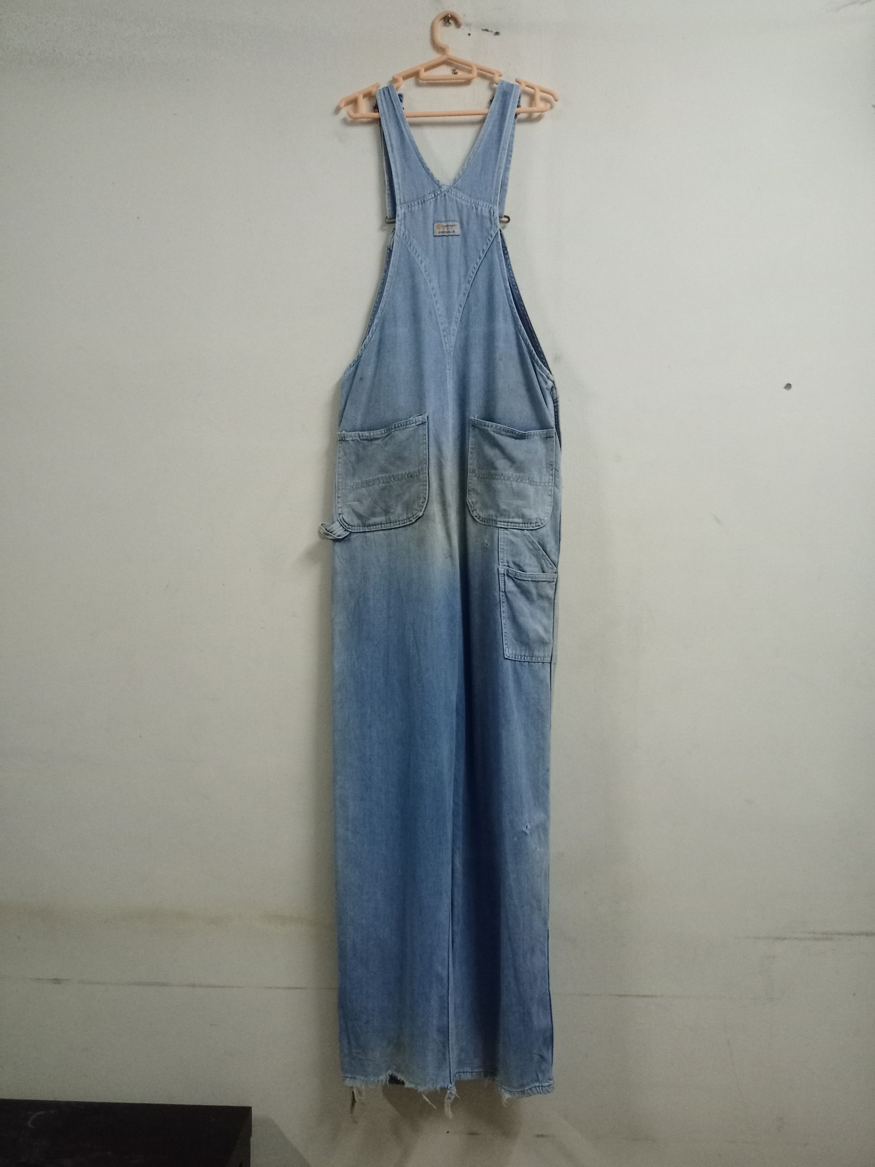 Carhartt Vintage Carhartt USA Distressed Thrashed Style Denim Overall Size US 34 / EU 50 - 2 Thumbnail