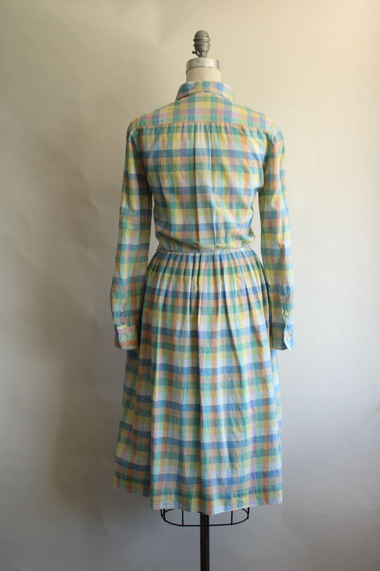 Vintage Vintage 1970s 1980s Dress with Pockets, Parade Pastel Plaid Size L / US 10 / IT 46 - 8 Thumbnail