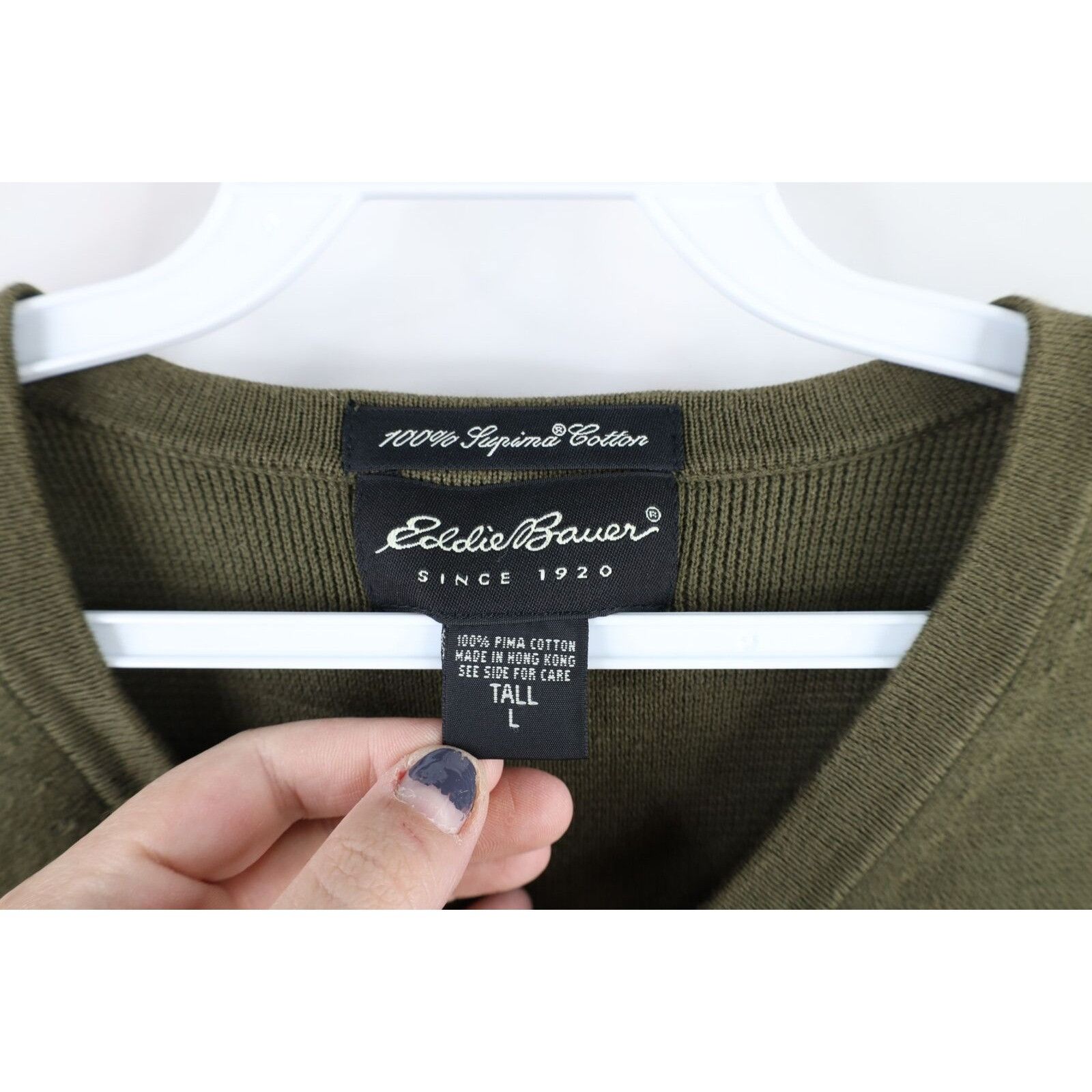 Eddie Bauer × Vintage Vintage Eddie Bauer Faded Cotton Knit Sweater Vest Size US L / EU 52-54 / 3 - 4 Thumbnail