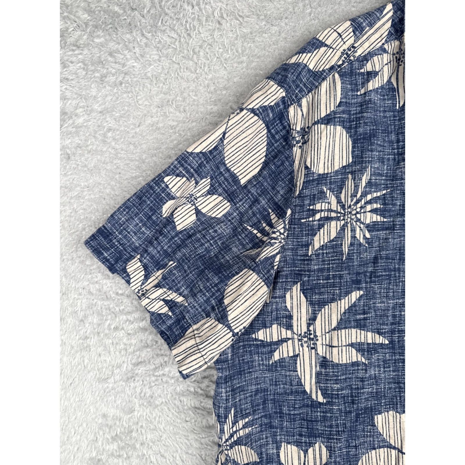 George George Shirt Mens 2XL Blue Short Sleeve Hawaiian Floral Button Up Tropical Size US XXL / EU 58 / 5 - 3 Thumbnail