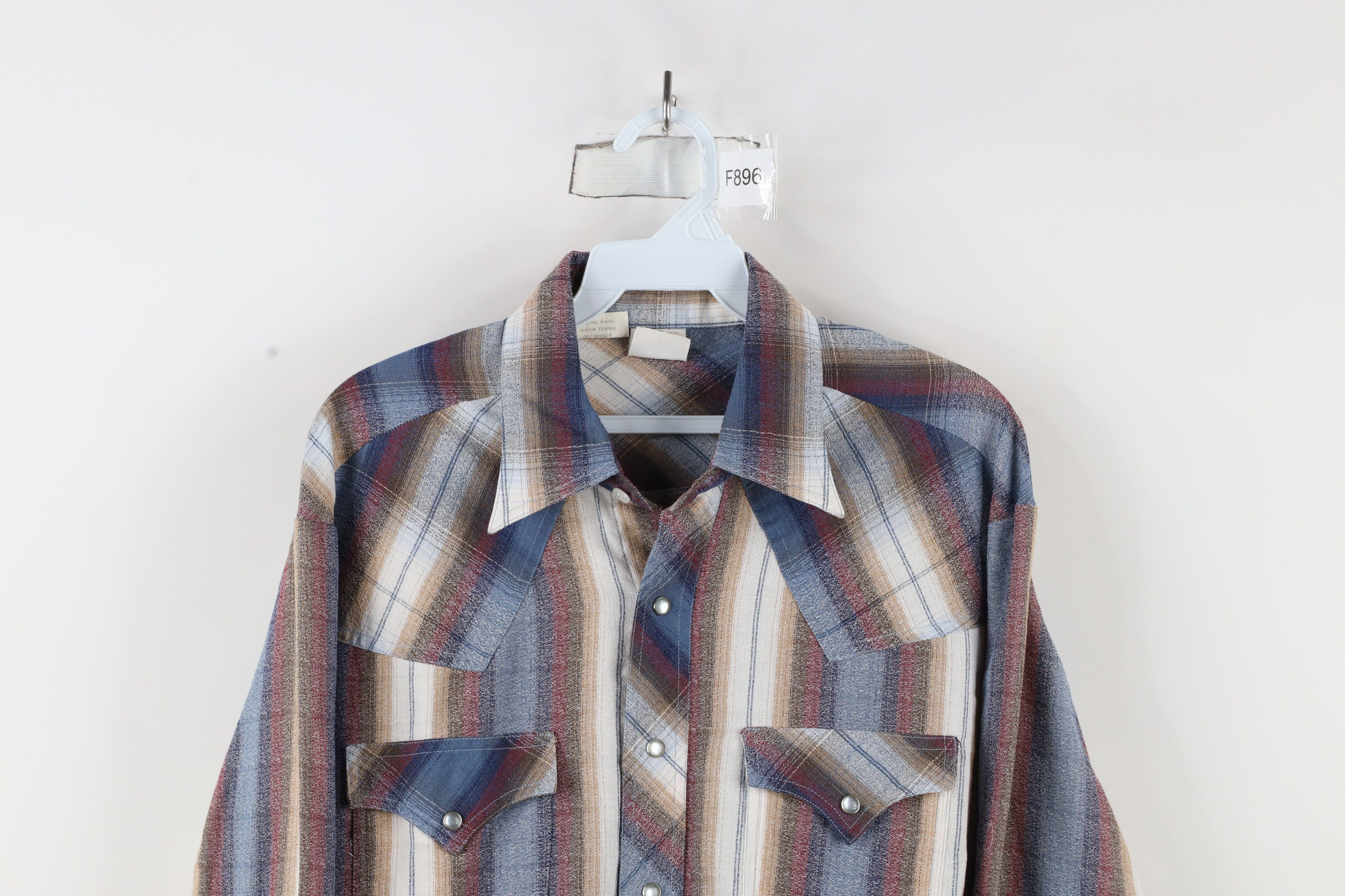Vintage Vintage 70s Streetwear Striped Western Snap Button Shirt Size US L / EU 52-54 / 3 - 2 Thumbnail