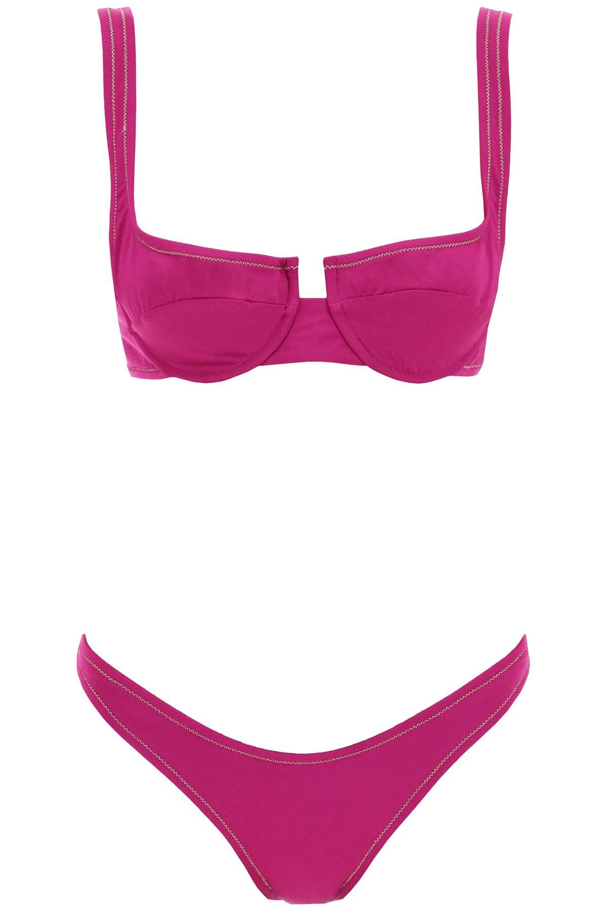 image of Reina Olga Brigitte Bikini Set in Shiny Purple, Women's (Size Medium)
