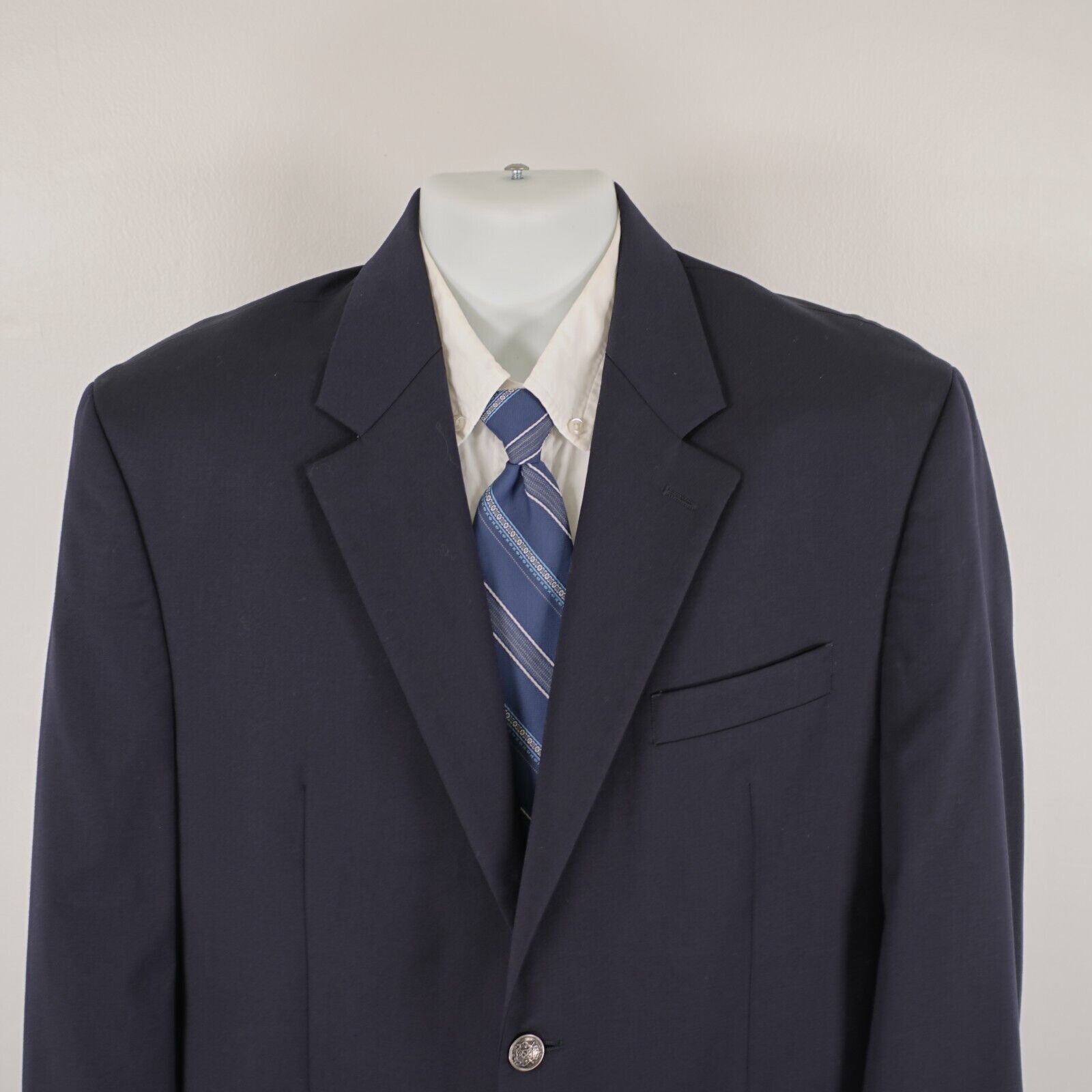 Michael Kors Michal Kors Blue Wool 2 Silver Button Blazer 42R Tagged 42S Size 42R - 1 Thumbnail