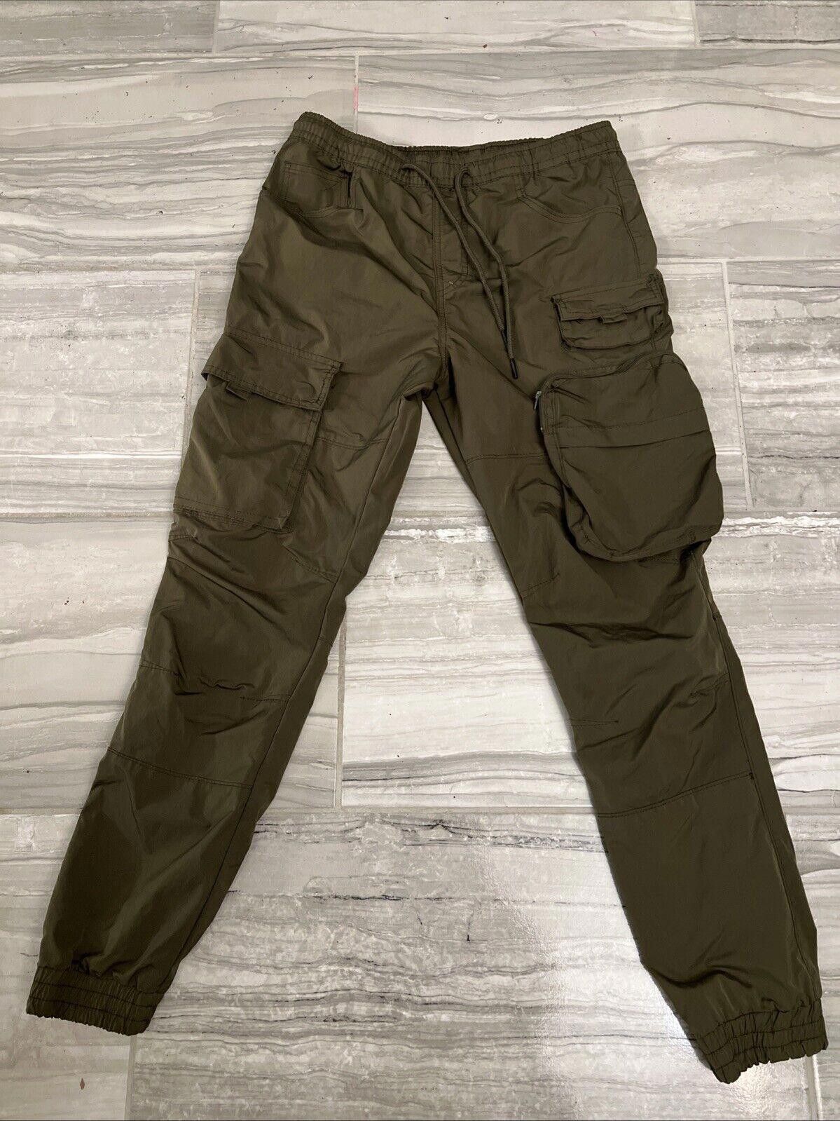 Designer Grindhouse Cargo Pants Olive Pockets Drawstring Elastic Size US 32 / EU 48 - 1 Thumbnail