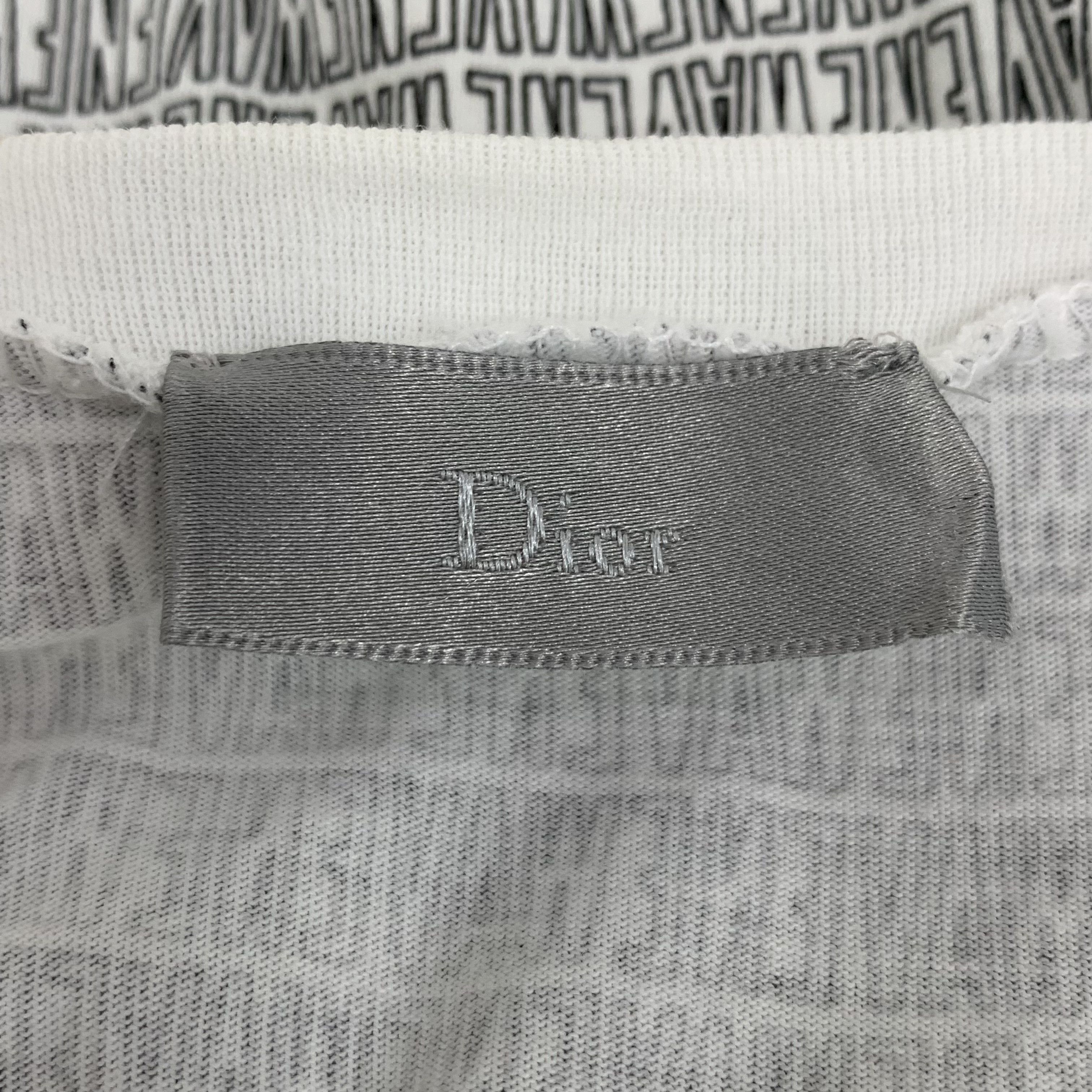 Dior Dior Logo Print Grey Cotton Tee (Size M) Size US M / EU 48-50 / 2 - 2 Thumbnail