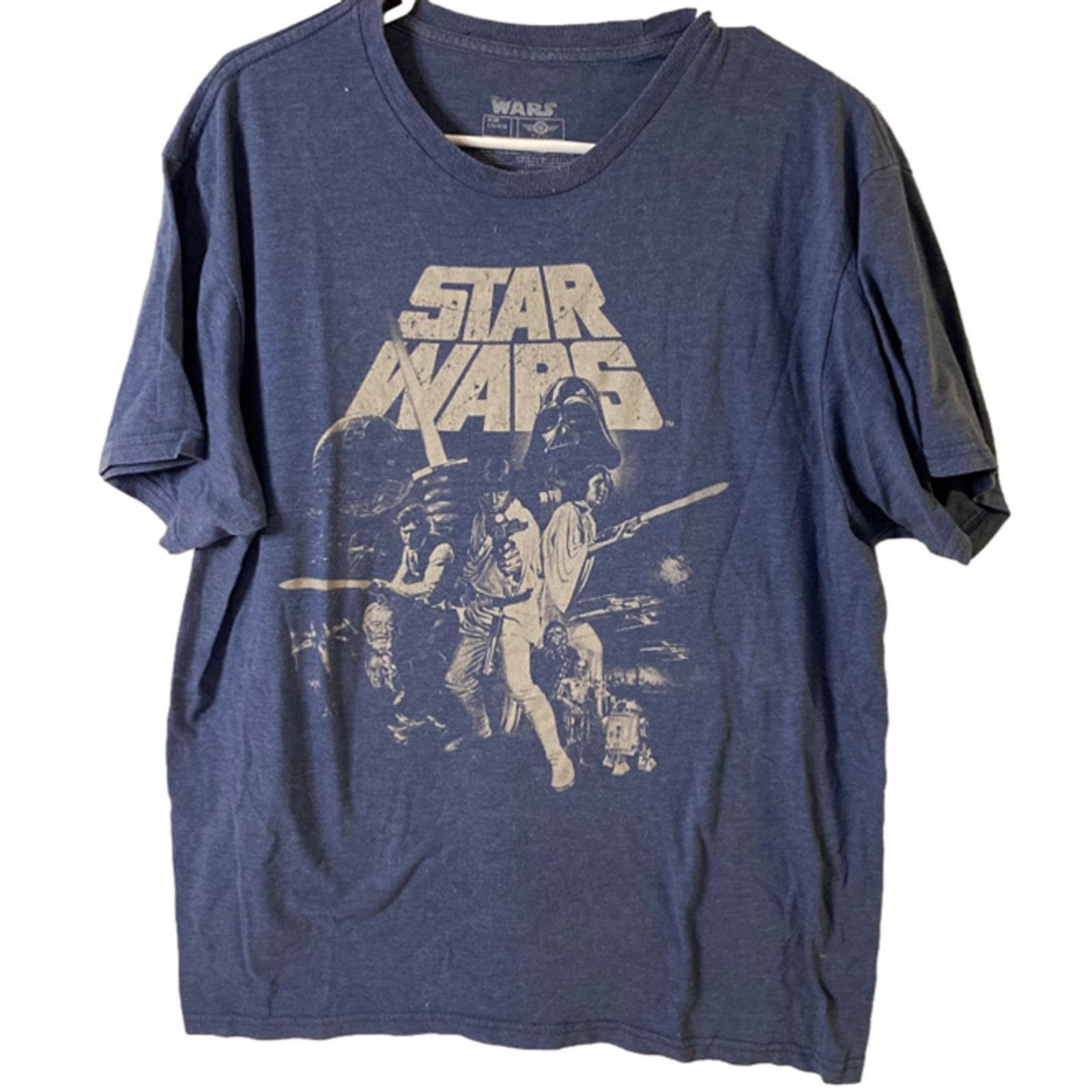 Star Wars Star Wars Vintage Style Graphic Tee Blue Distressed Movie L Size US L / EU 52-54 / 3 - 2 Thumbnail