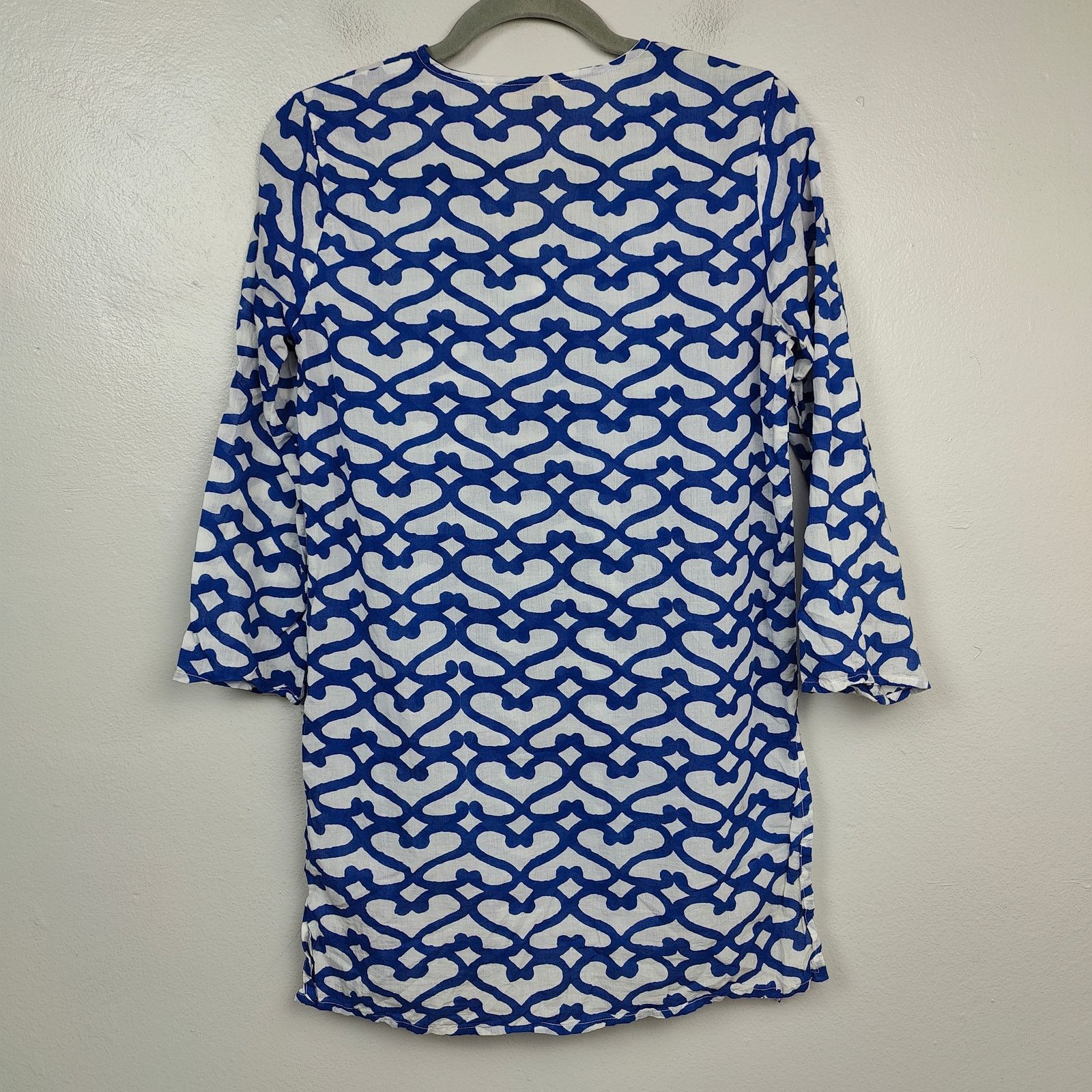 Other Roberta Roller Rabbit Tunic Top Womens XS White Blue Size XS / US 0-2 / IT 36-38 - 4 Thumbnail