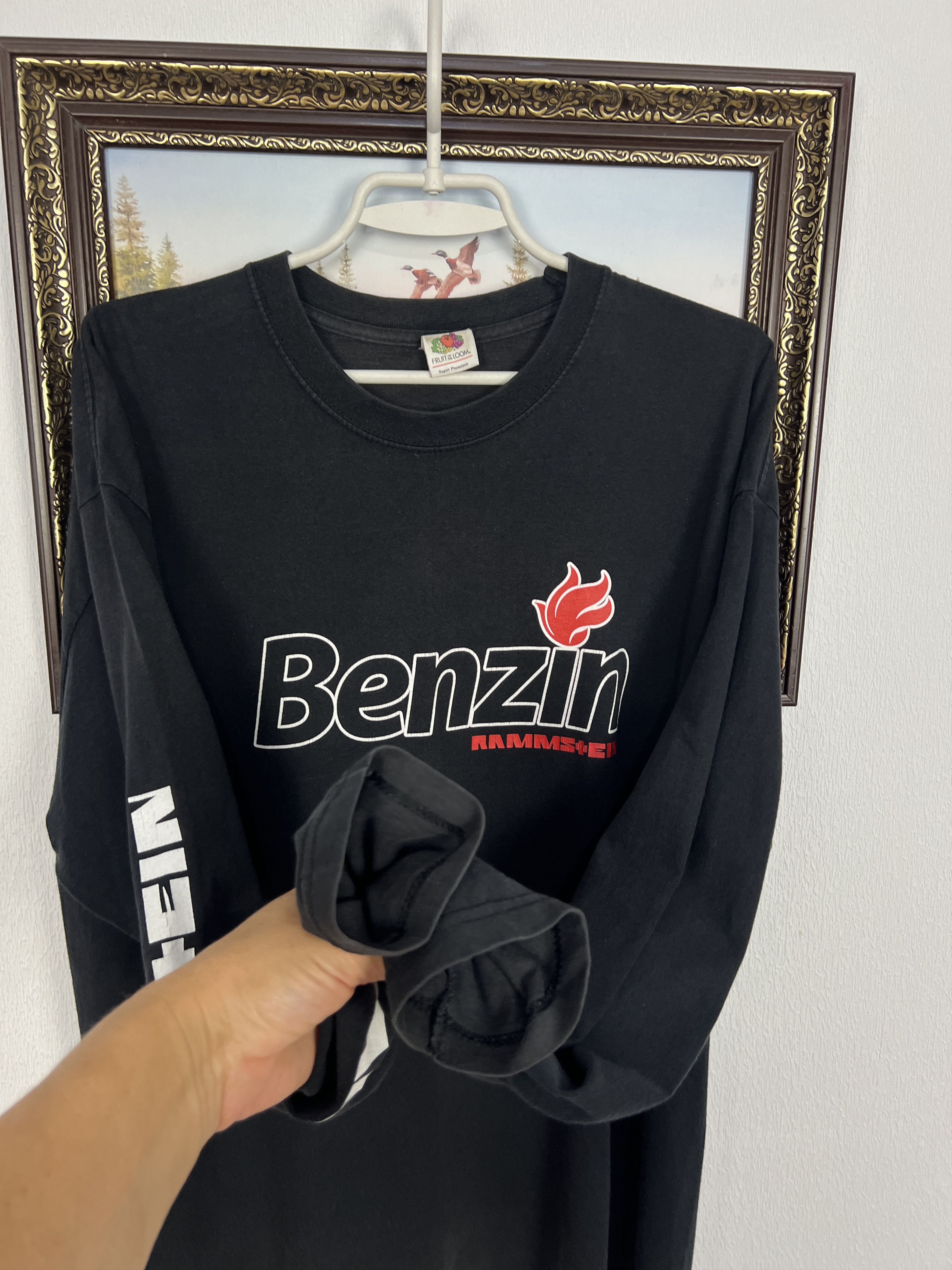 Vintage Vintage Rammstein Benzin Shirt Long Sleeve Tee Over Print Size US XL / EU 56 / 4 - 5 Thumbnail