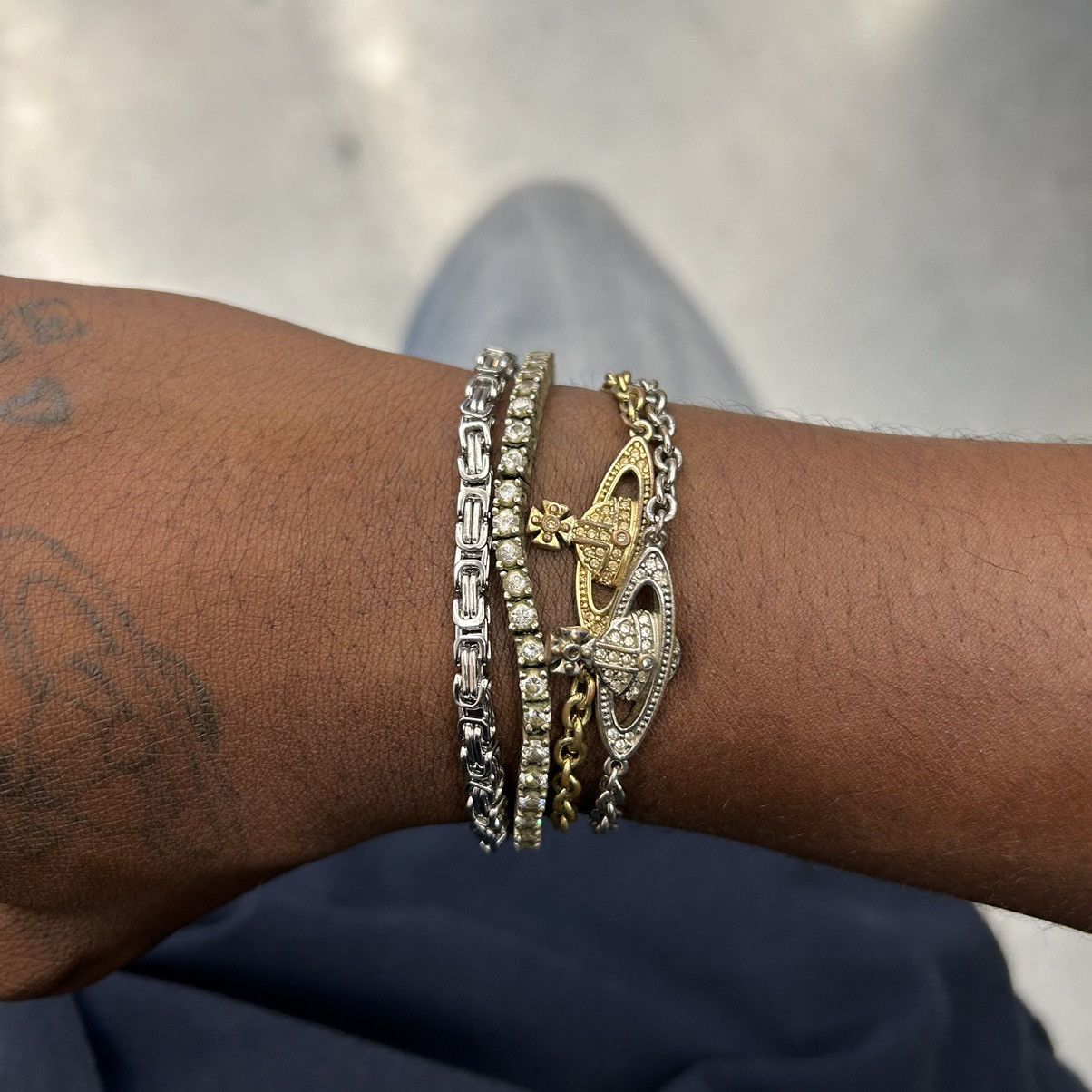 Vintage Y2K 2000s bike chain style link silver heavyweight bracelet Size ONE SIZE - 2 Thumbnail