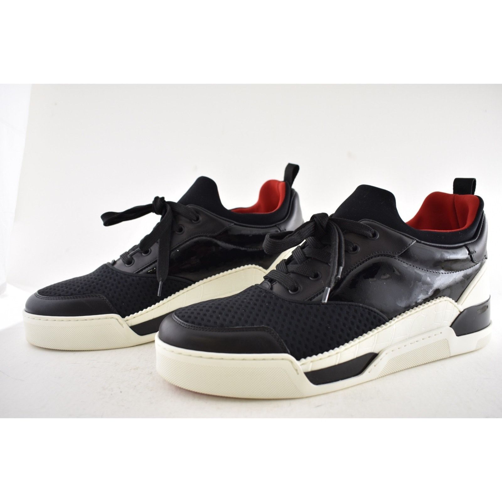 Christian Louboutin Christian Louboutin Aurelien Flat Black White Sneaker 44 11 Size US 11 / EU 44 - 10 Thumbnail