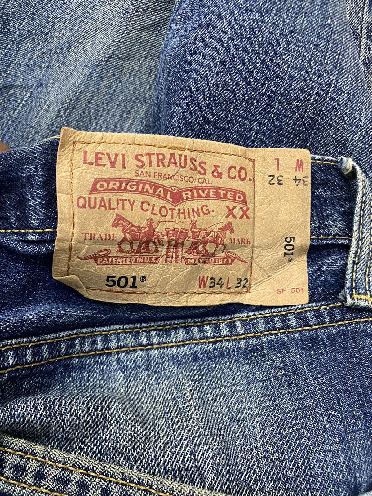 Kapital × Levi's LEVIS 501 BUTTON FLY DISTRESS DESIGN GRUNGE STYLE Size US 32 / EU 48 - 9 Thumbnail