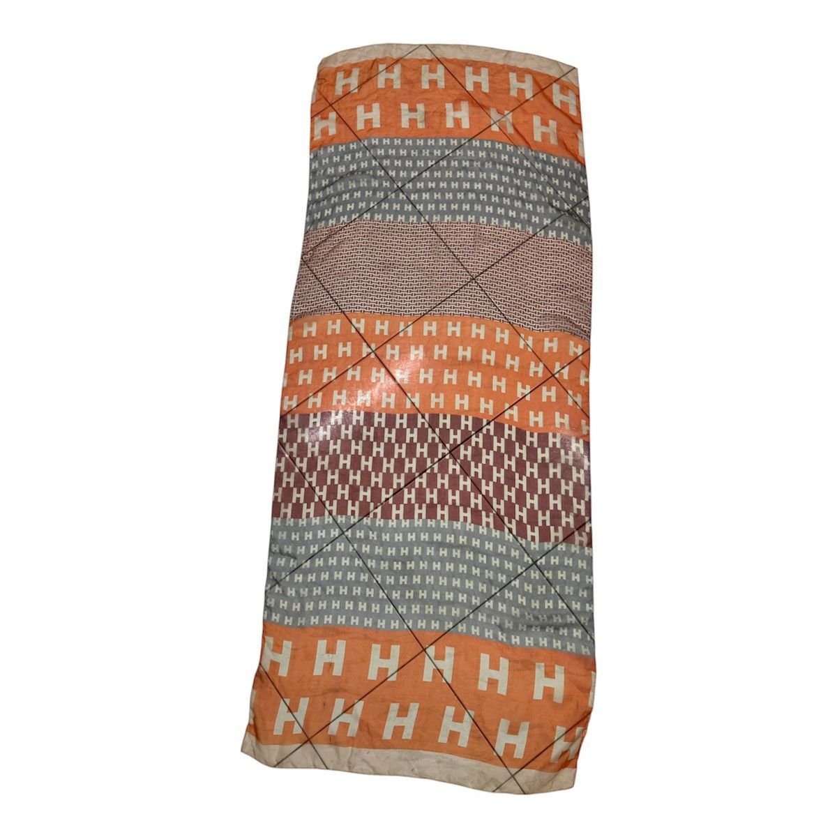 Hermes Hermès orange silk chiffon long scarf Size ONE SIZE - 2 Thumbnail