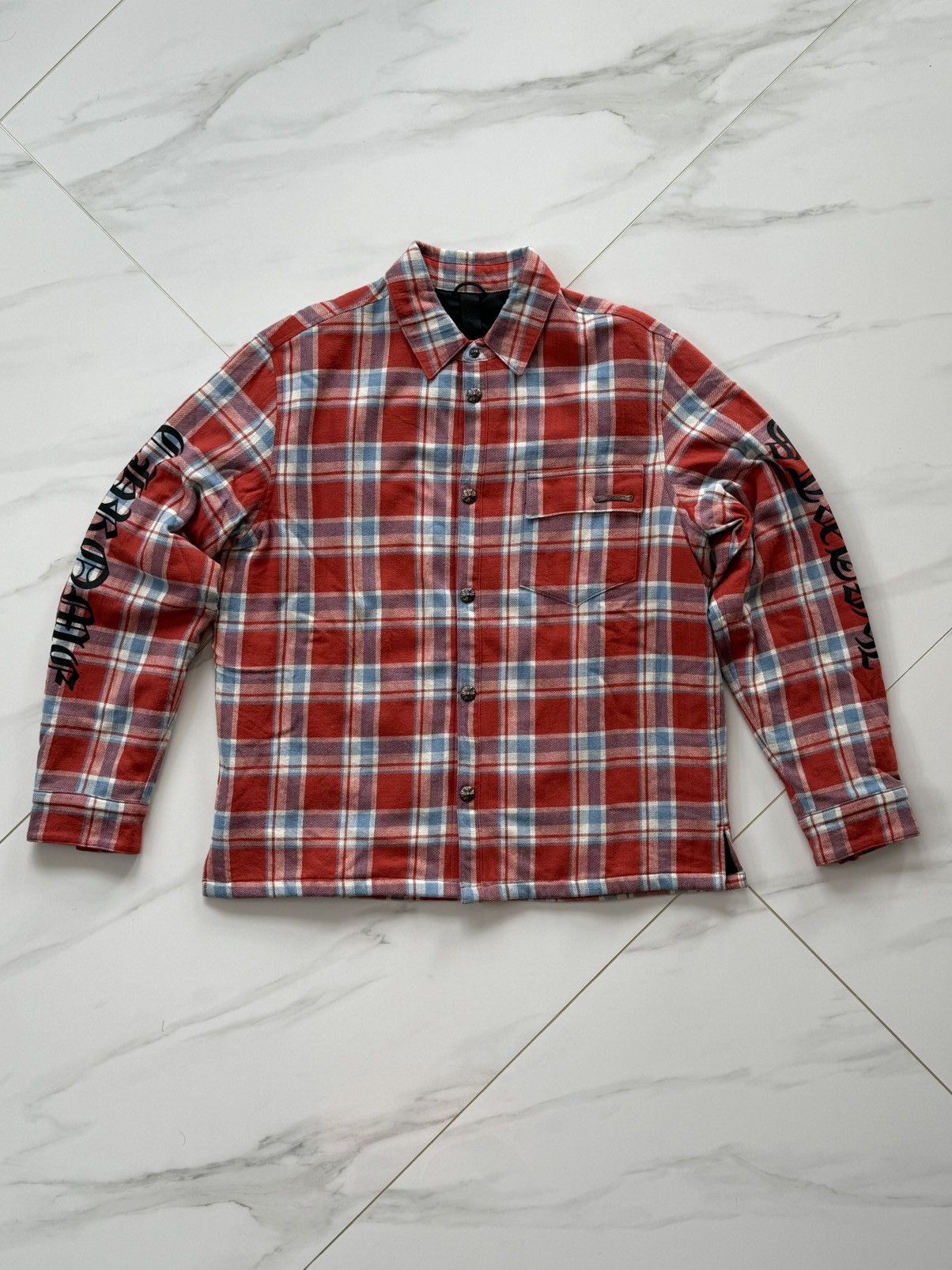 Chrome Hearts Chrome Hearts 2022 Red Flannel Jacket Size US L / EU 52-54 / 3 - 1 Thumbnail