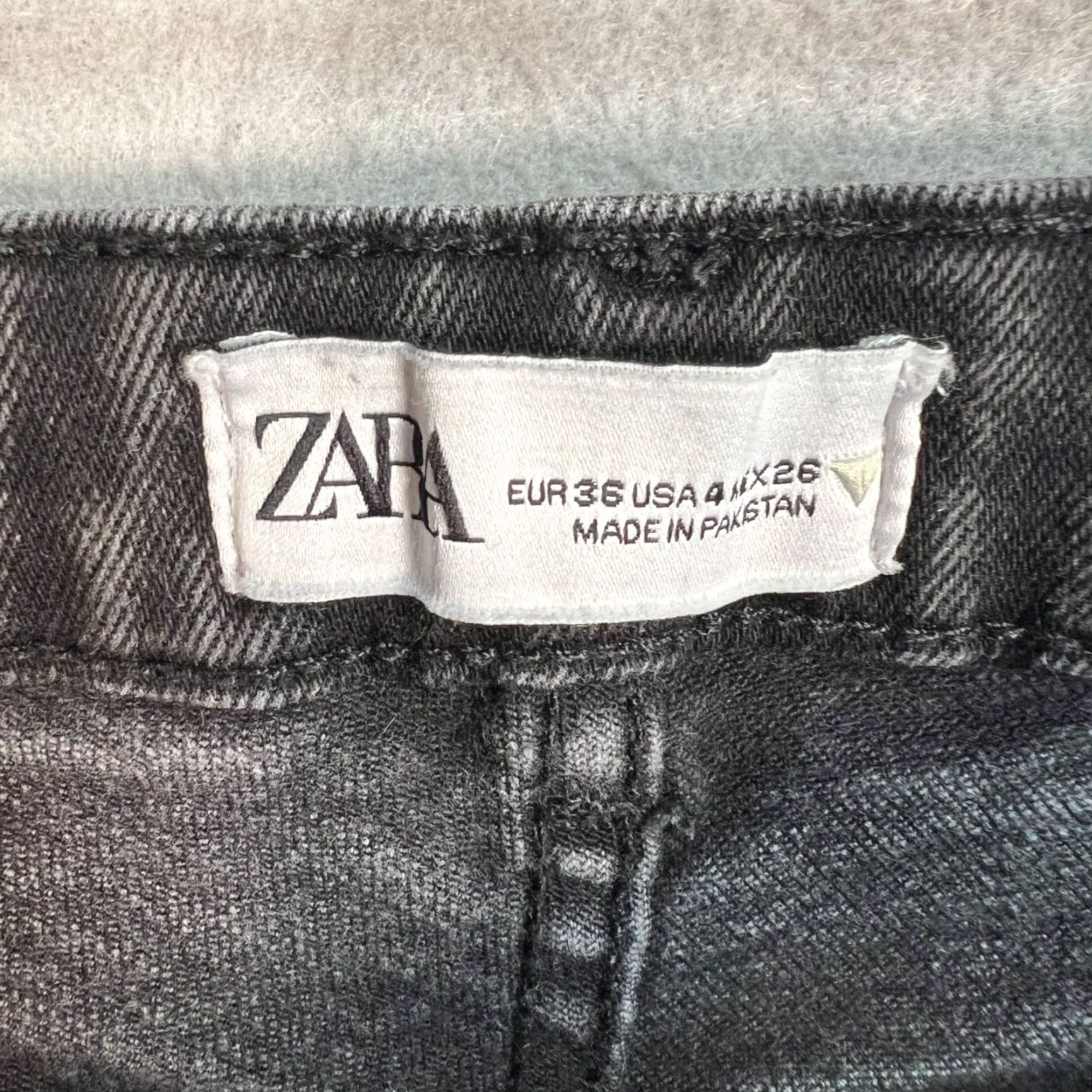 Zara Zara Jeans Womens Cropped 5-Pocket Denim Gray Size 4 Size 27" / US 4 / IT 40 - 3 Thumbnail