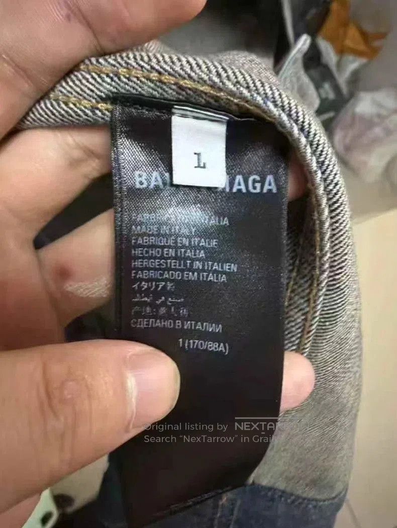Balenciaga Balenciaga Washed Blue Denim Jacket. Size US XXL / EU 58 / 5 - 4 Thumbnail