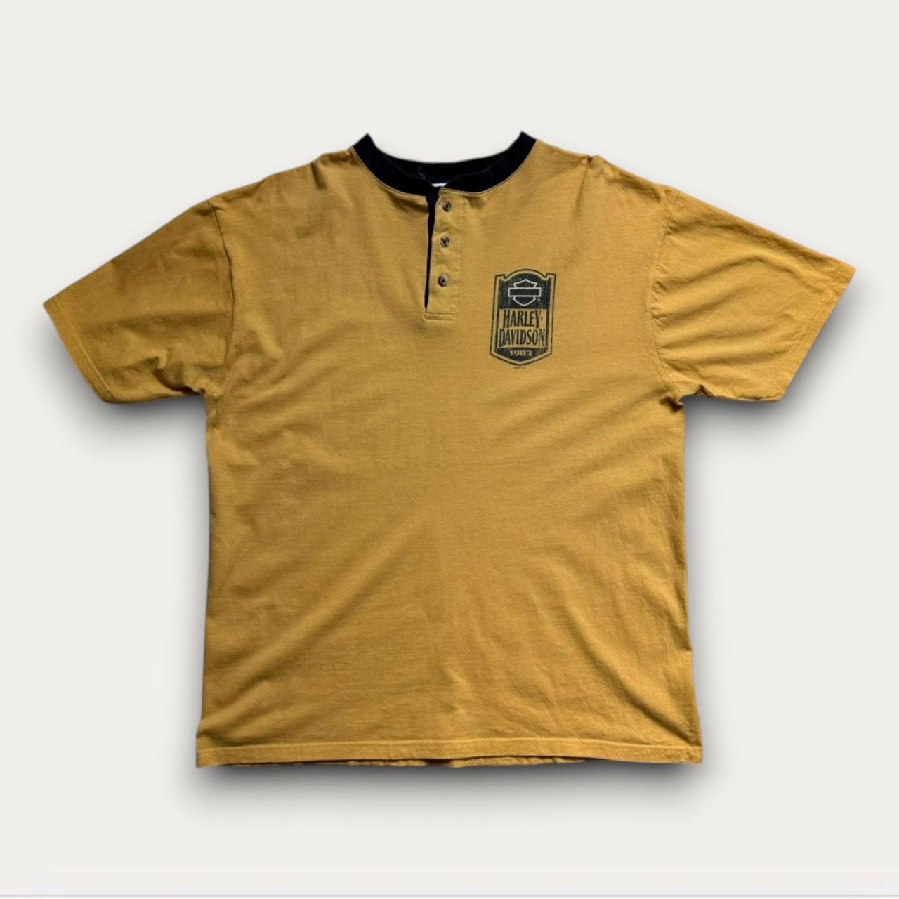 Harley Davidson Vintage Y2K H-D El Paso, TX Henley Tee Size US XL / EU 56 / 4 - 1 Thumbnail