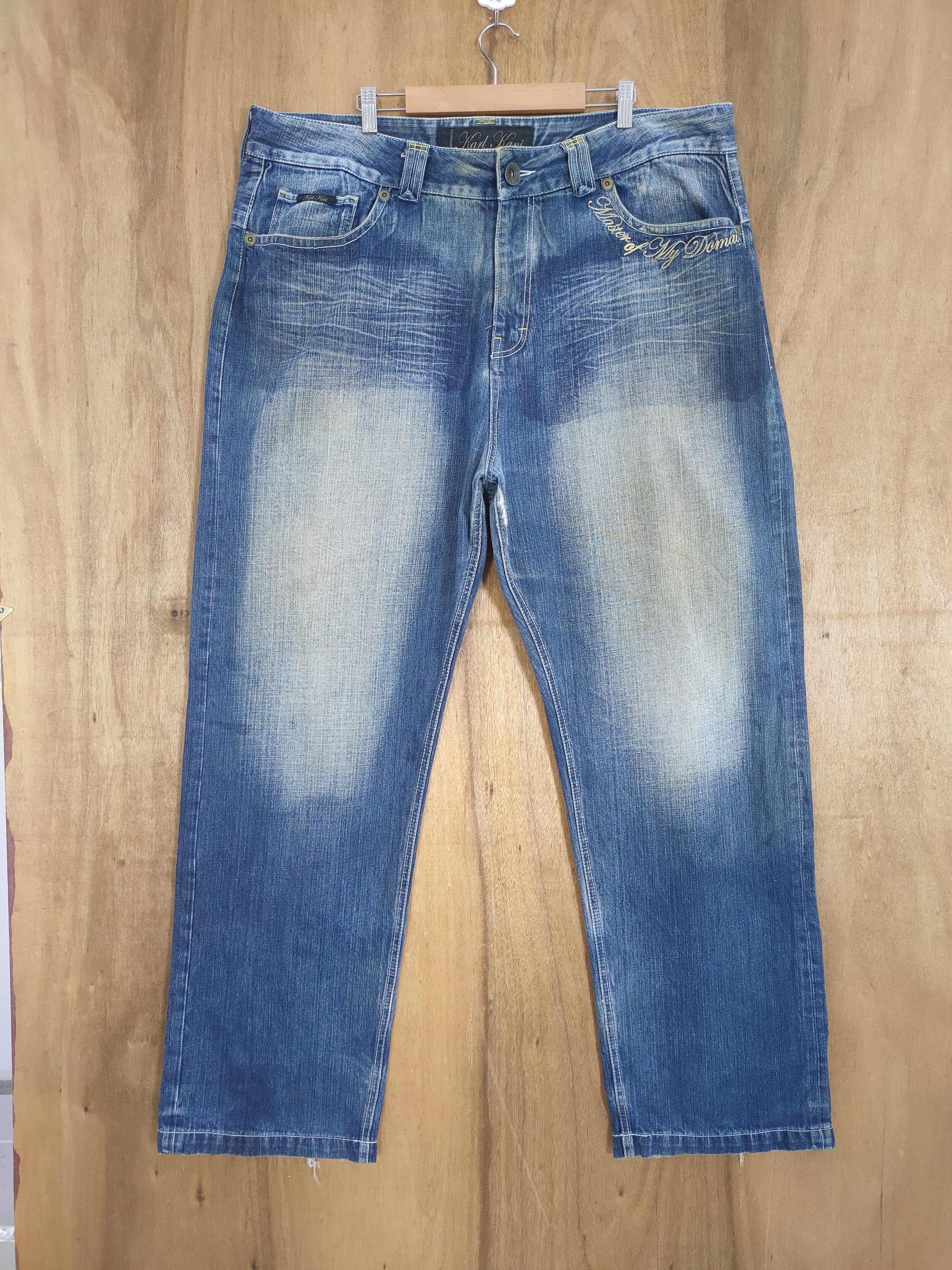 Karl Kani W42 💥 VINTAGE KARL KANI DISTRESSED DENIM JEAN PANTS Size US 42 / EU 58 - 2 Thumbnail