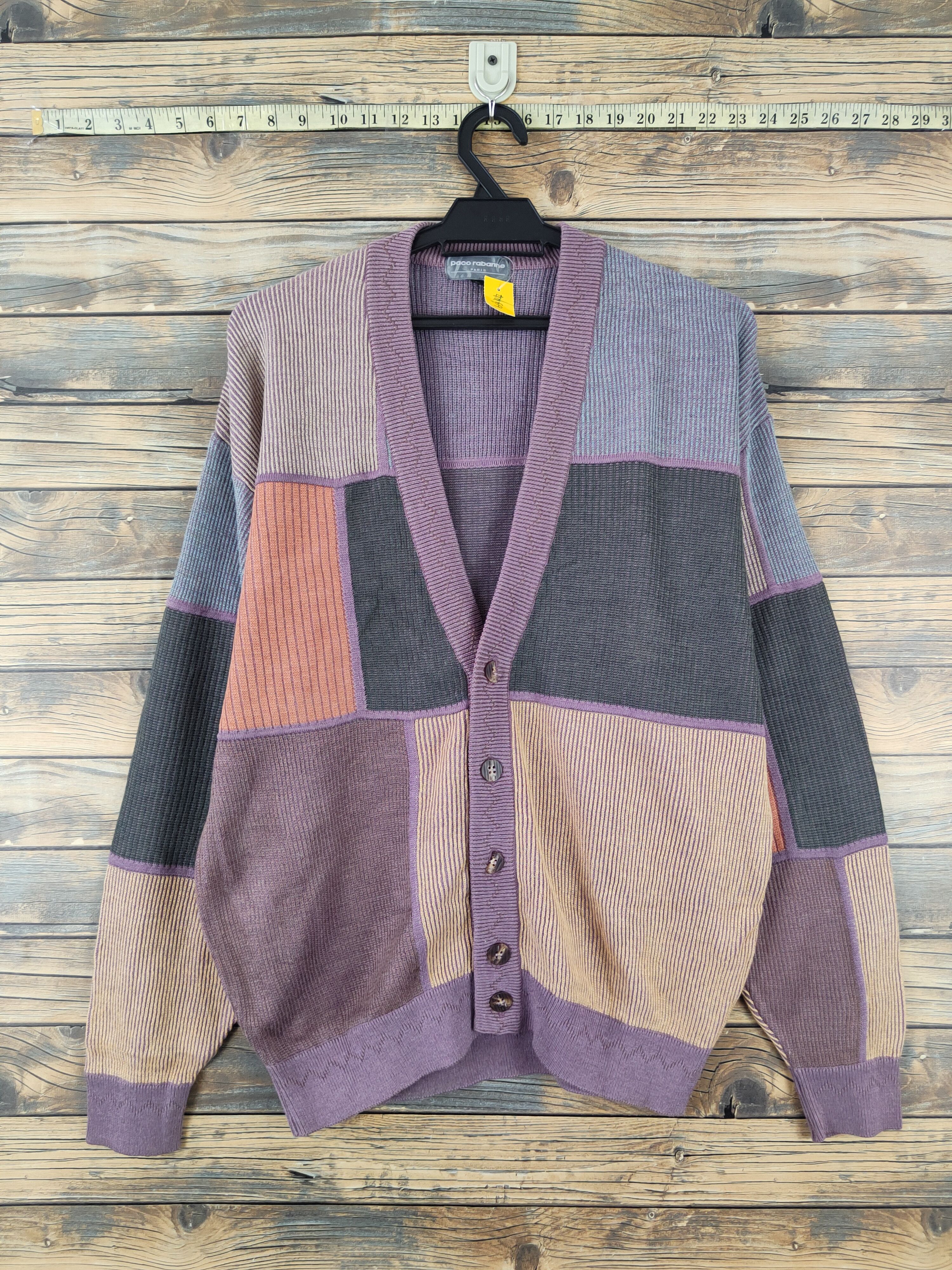 Japanese Brand Paco Rabanne Purple Knitwear Cardigan #W2243 Size US L / EU 52-54 / 3 - 1 Thumbnail