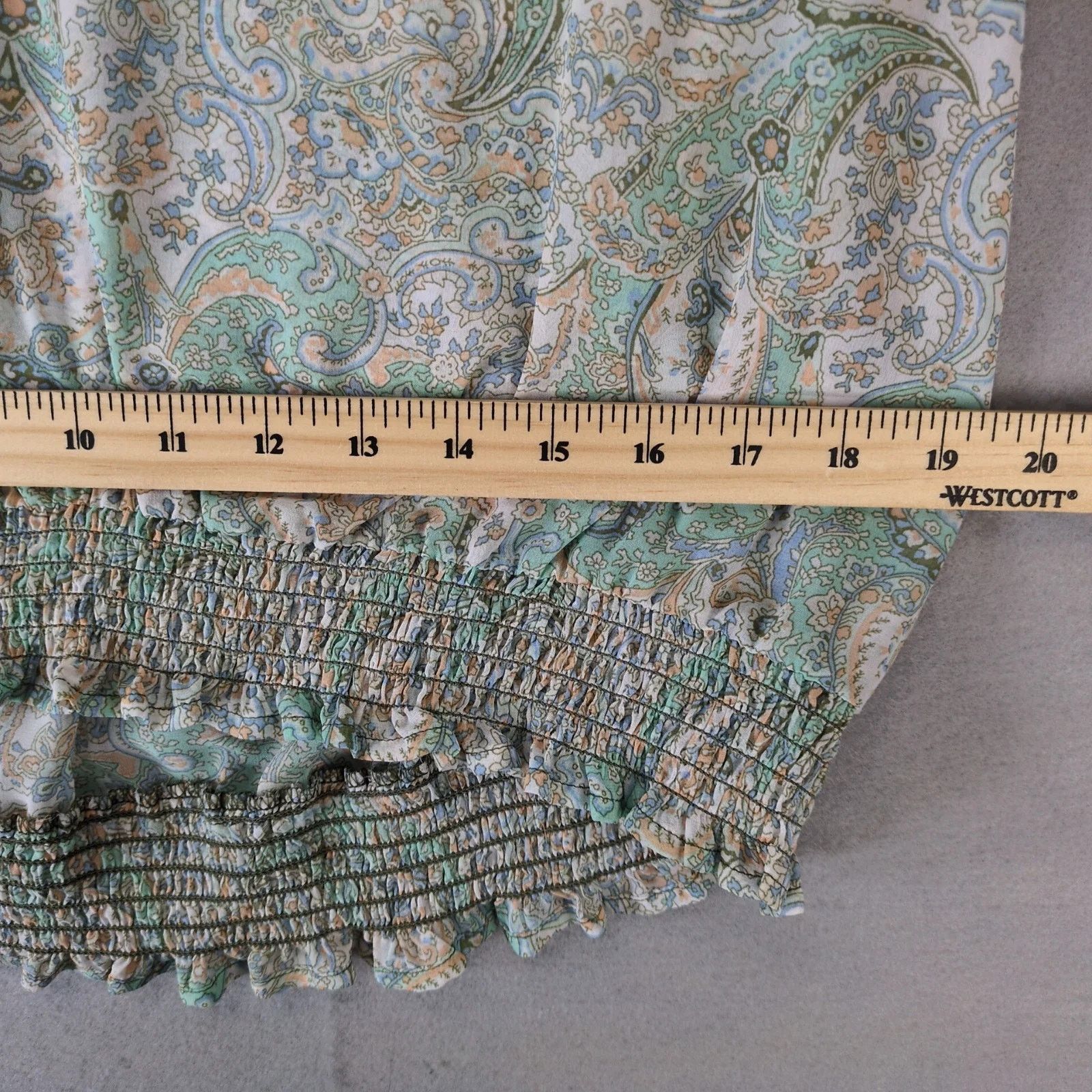 Other New York & Co Pastel Paisley Sheer Blouse Puff Sleeve XL Size XL / US 12-14 / IT 48-50 - 8 Thumbnail