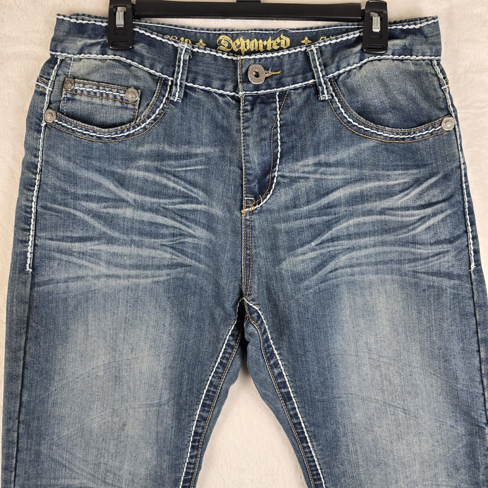 Other Departed Jeans Mens 34X32 Blue Denim Classic McFadden Ave Size US 34 / EU 50 - 3 Thumbnail