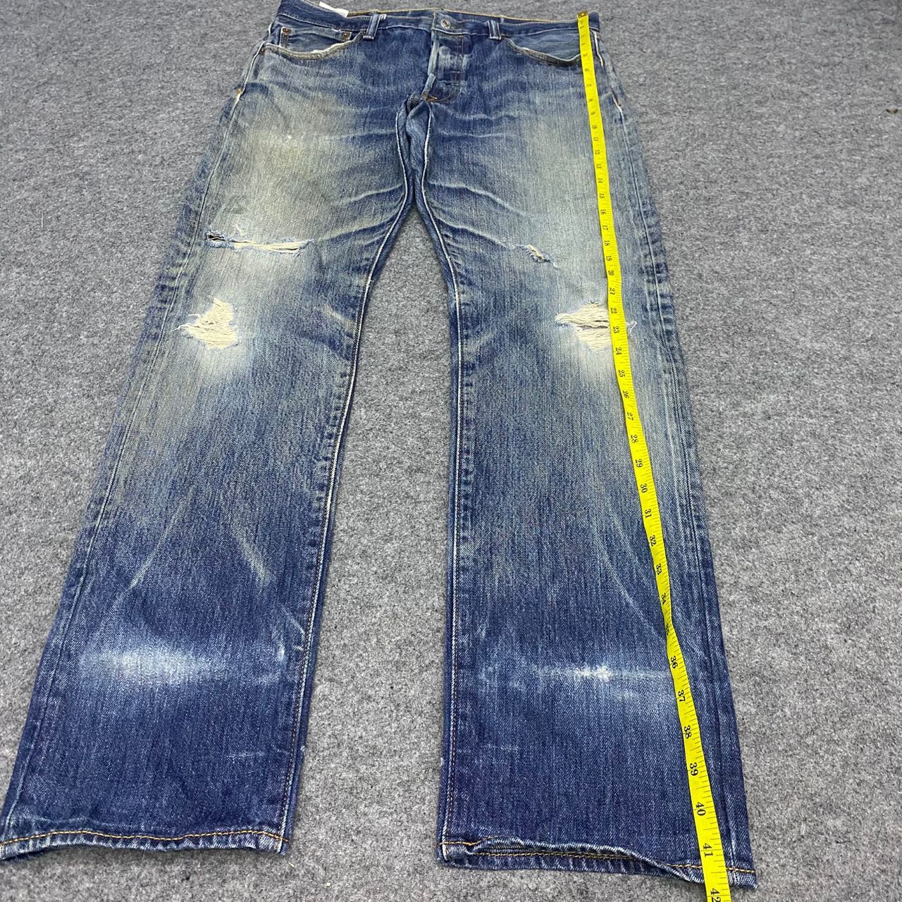 Levi's Vintage Levis 501 Distressed Denim Kurt Cobain Style Size US 34 / EU 50 - 5 Thumbnail