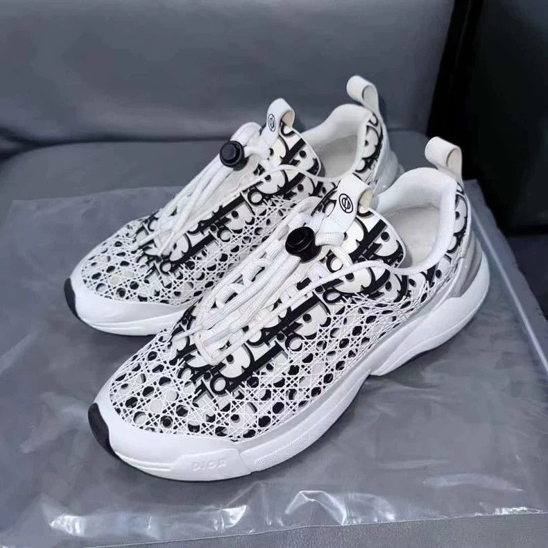 Dior Dior Dior B24 White Black Printed Sneakers-2507 Size US 8 / EU 41 - 3 Thumbnail