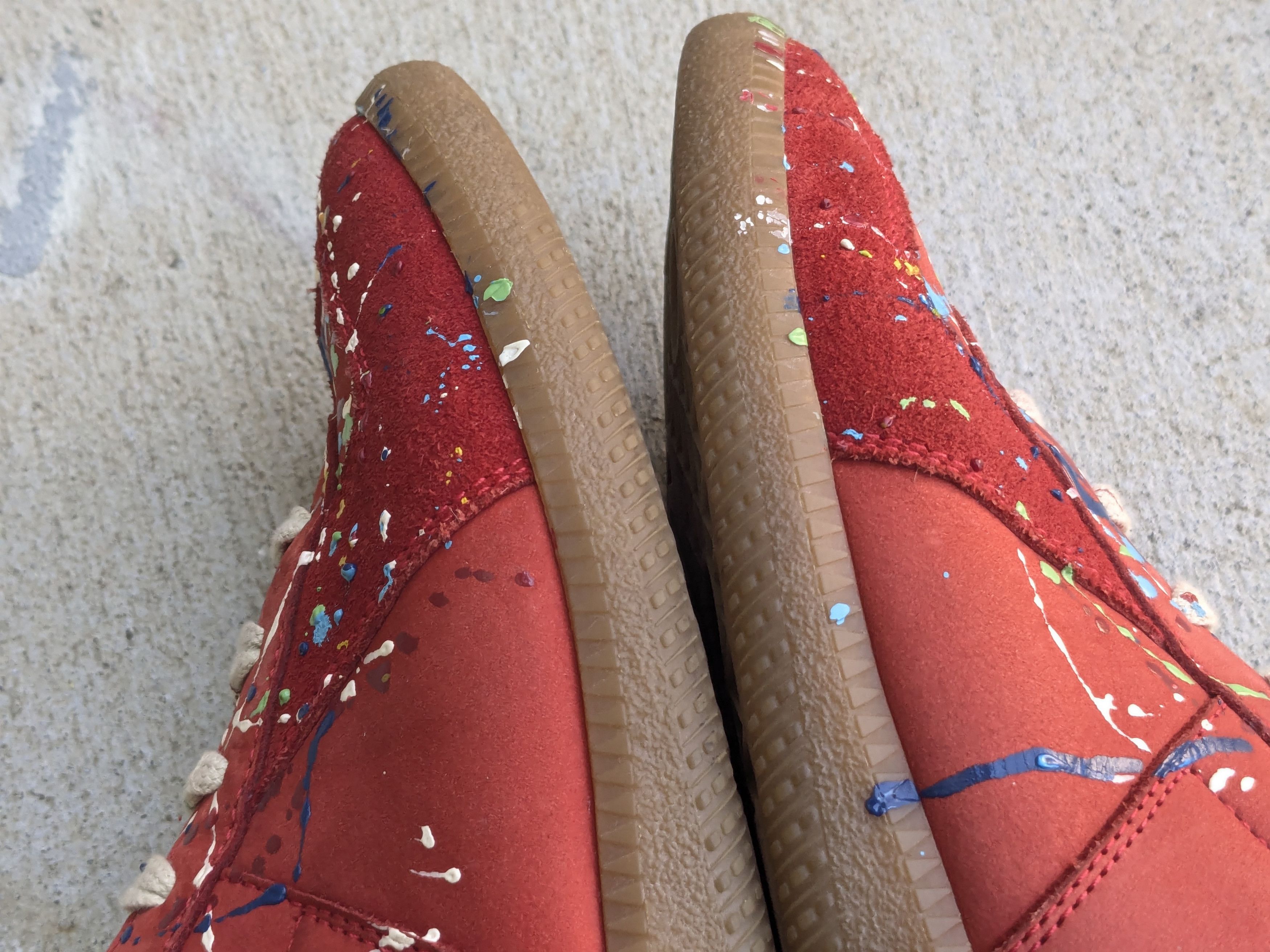 Maison Margiela Maison Margiela GAT Replica Red Paint Splatter 7 40 Size US 7 / EU 40 - 9 Thumbnail