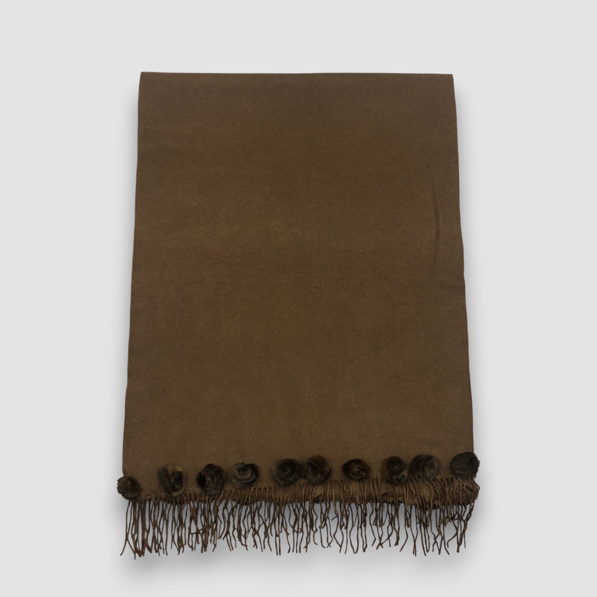 Japanese Brand Vintage Yukisaburo Watanabe Scarf Muffler Wool Scarves Size ONE SIZE - 2 Thumbnail