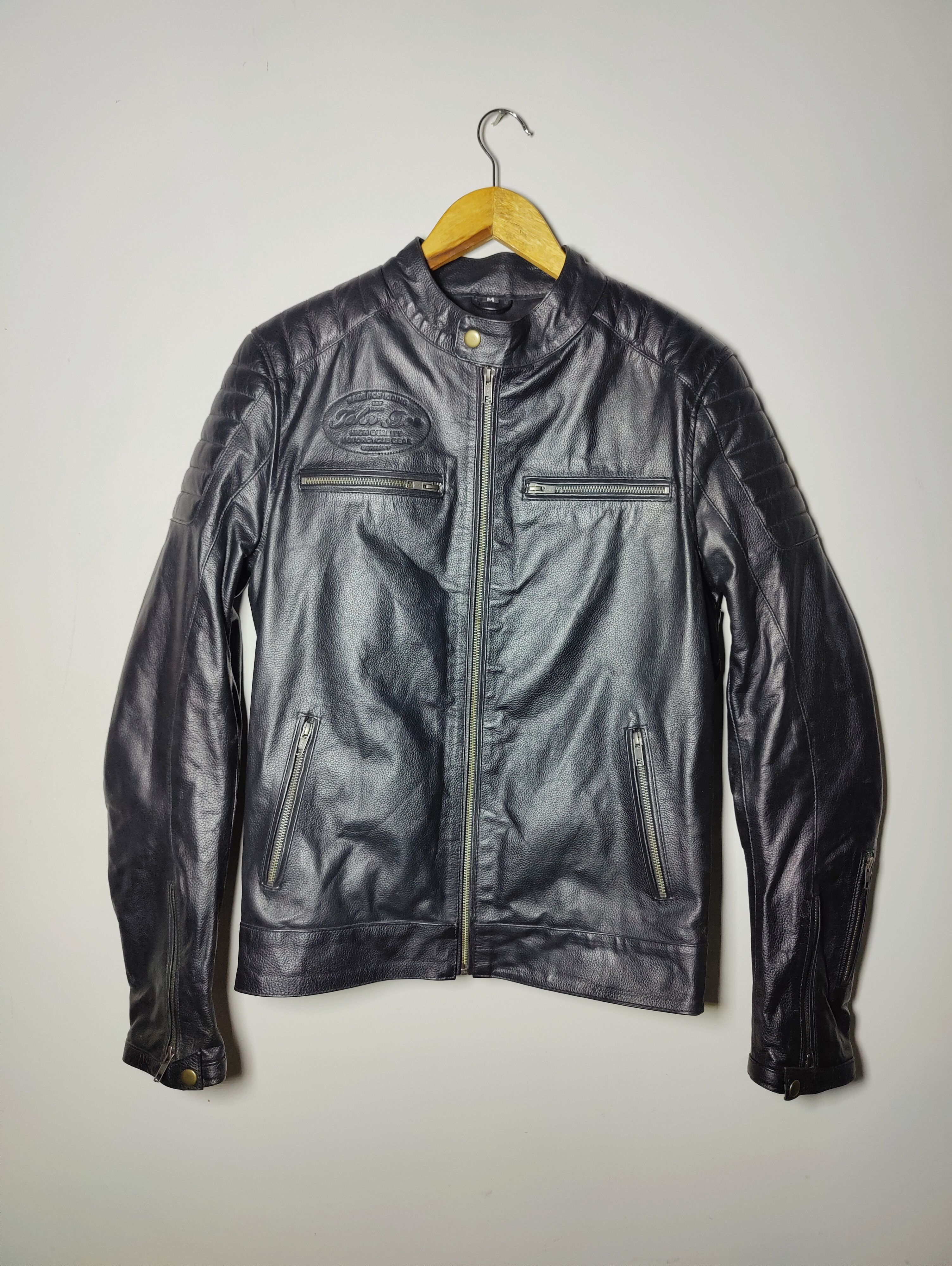 Vintage 🔥🔥 MATT BLACK FASHION LEATHER JACKET Size US S / EU 44-46 / 1 - 1 Thumbnail