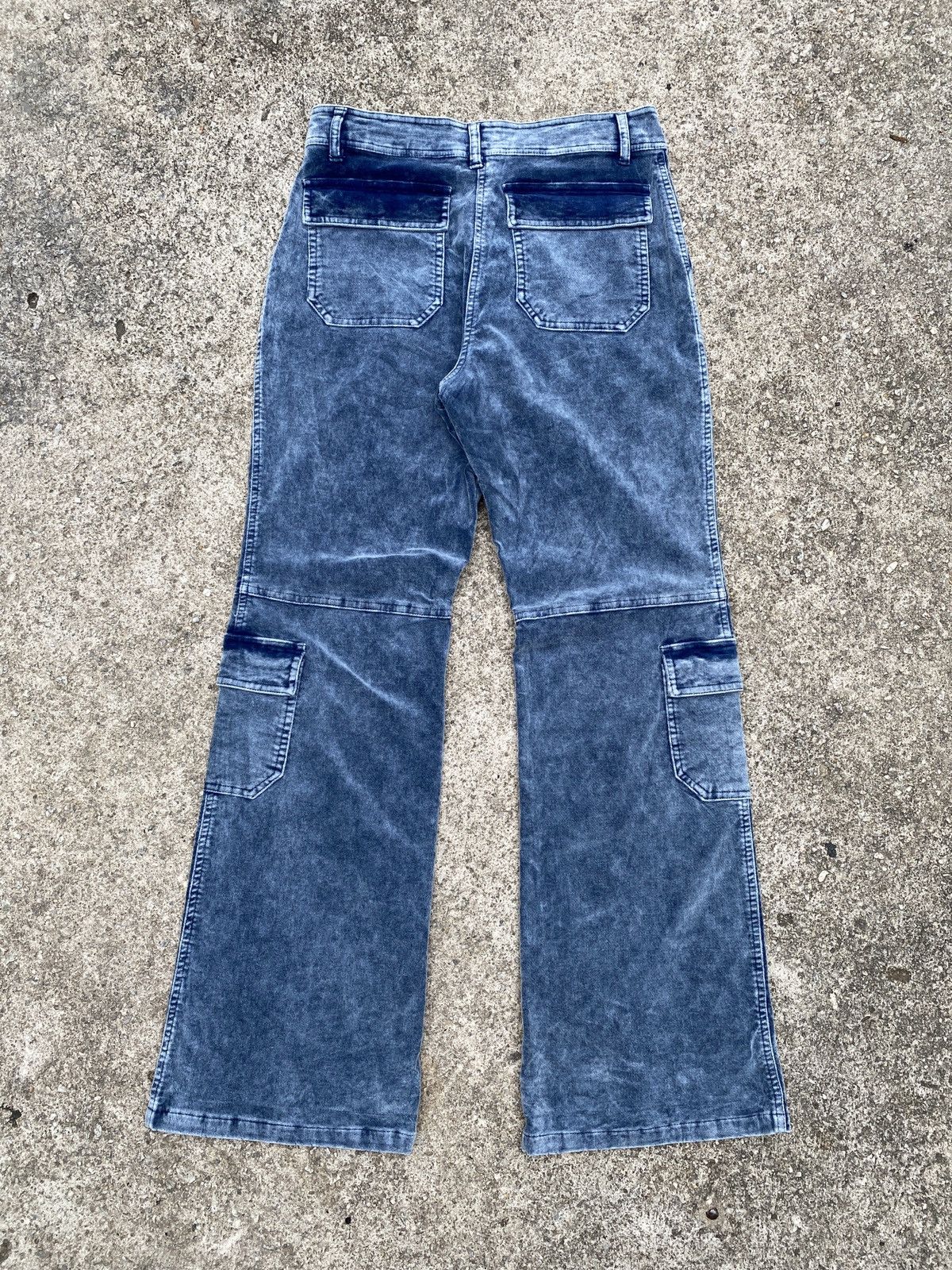 Japanese Brand × Otto 1990s - Otto Velvet Multipocket Flare Pant Size 28" / US 6 / IT 42 - 2 Thumbnail