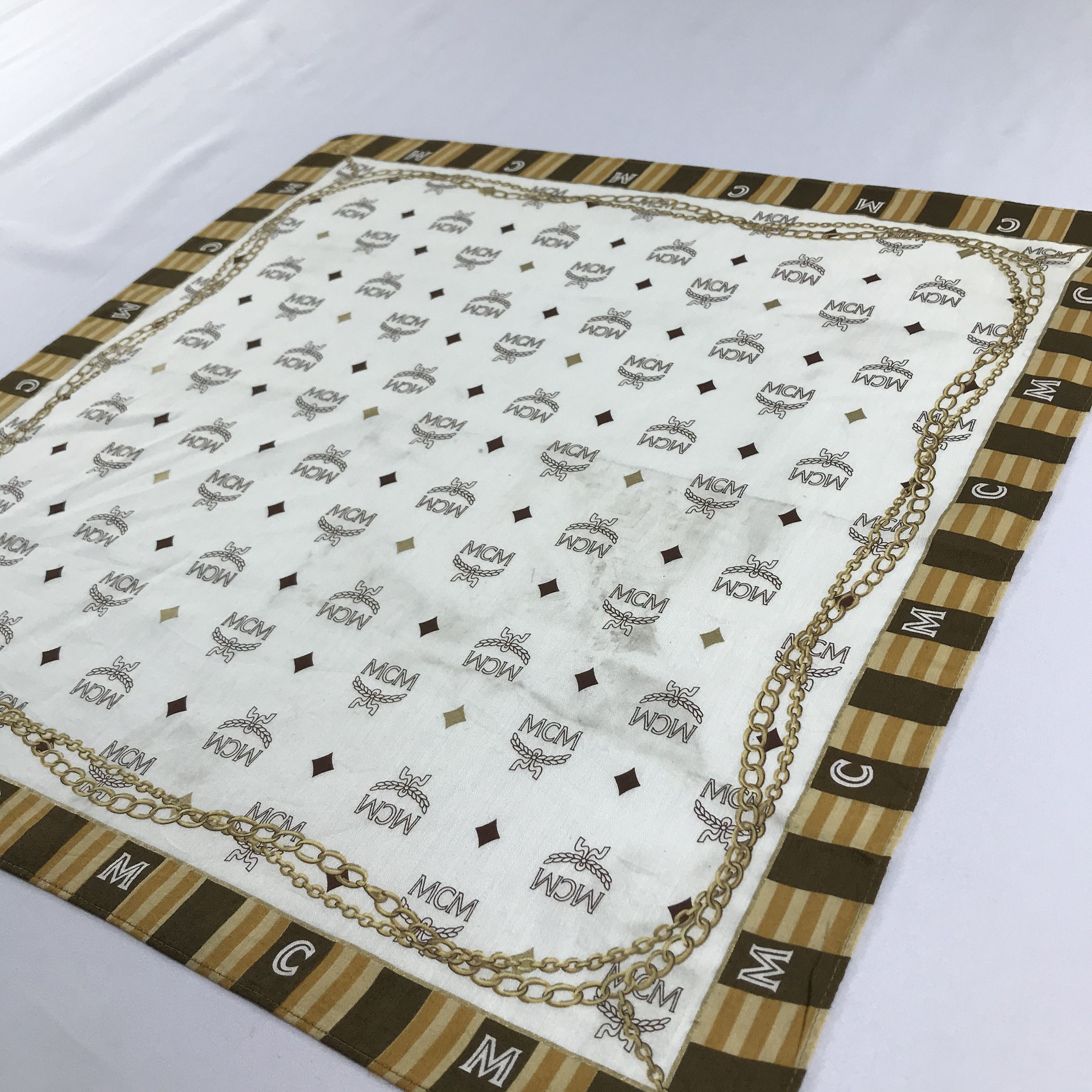 MCM MCM Monogram Handkerchief Neckerchief Bandana H1118 Size ONE SIZE - 2 Thumbnail