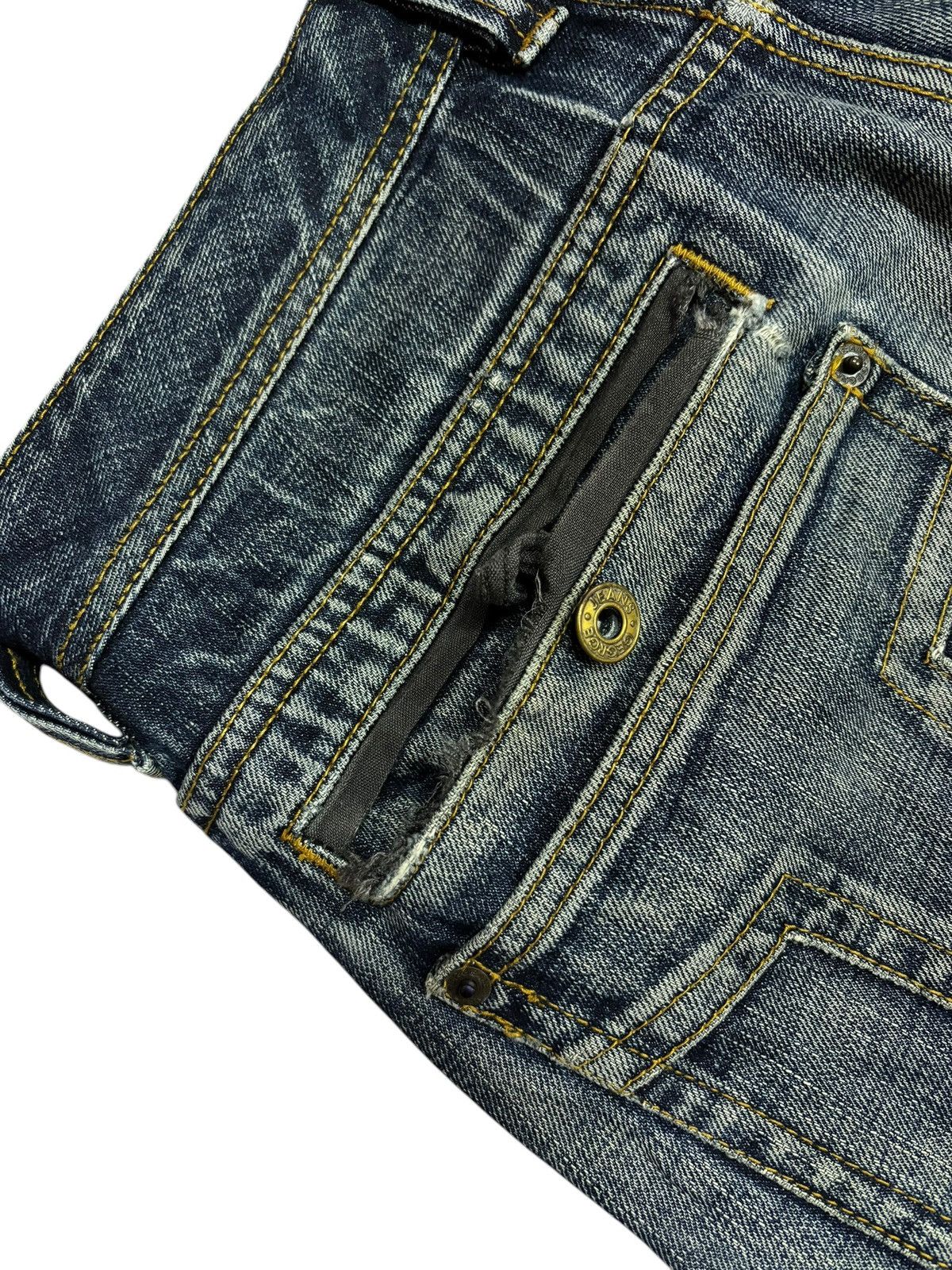 George × Japanese Brand George Japan Faded Indigo Distressed Jeans Size US 34 / EU 50 - 5 Thumbnail