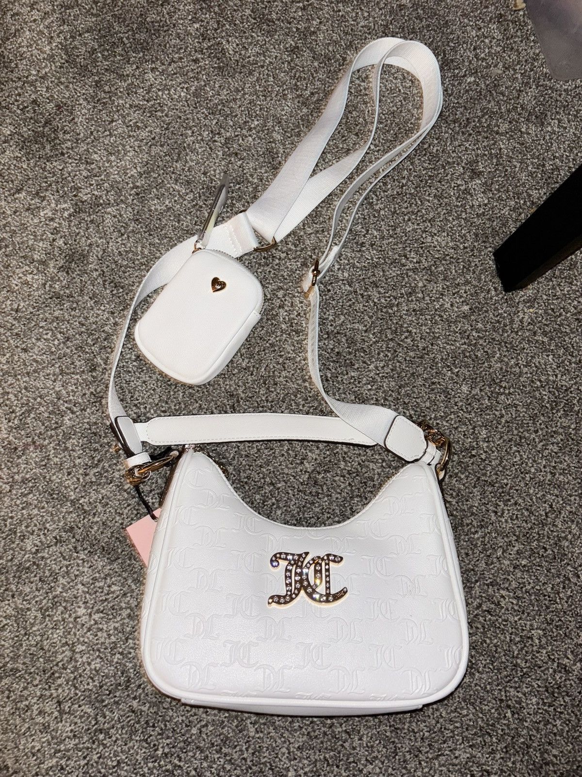 Juicy Couture White Juicy Couture Crossbody Purse Size ONE SIZE - 1 Thumbnail