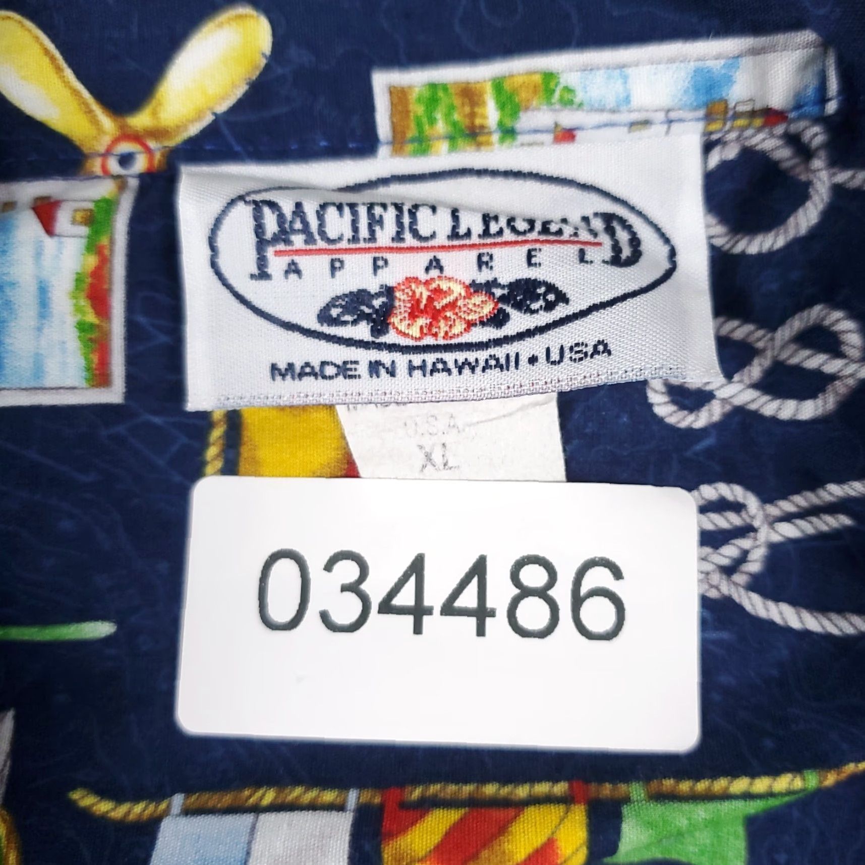 Vintage Pacific Legend Shirt Mens XL Blue Hawaiian Camp Button Up Short Sleeve Size US XL / EU 56 / 4 - 6 Thumbnail
