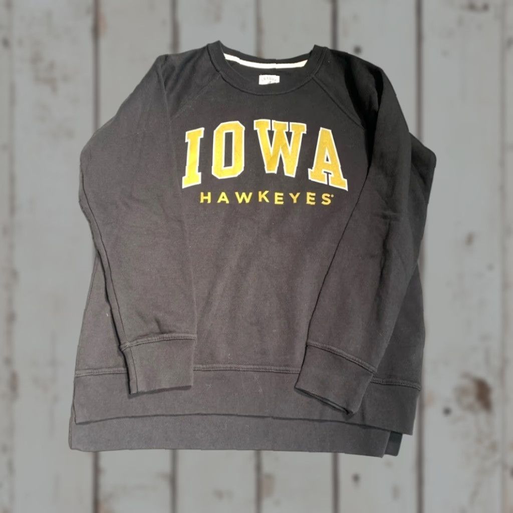Vintage League Hawkeyes Sweatshirt Medium Women Black M Pullover Shirt Size M / US 6-8 / IT 42-44 - 1 Thumbnail