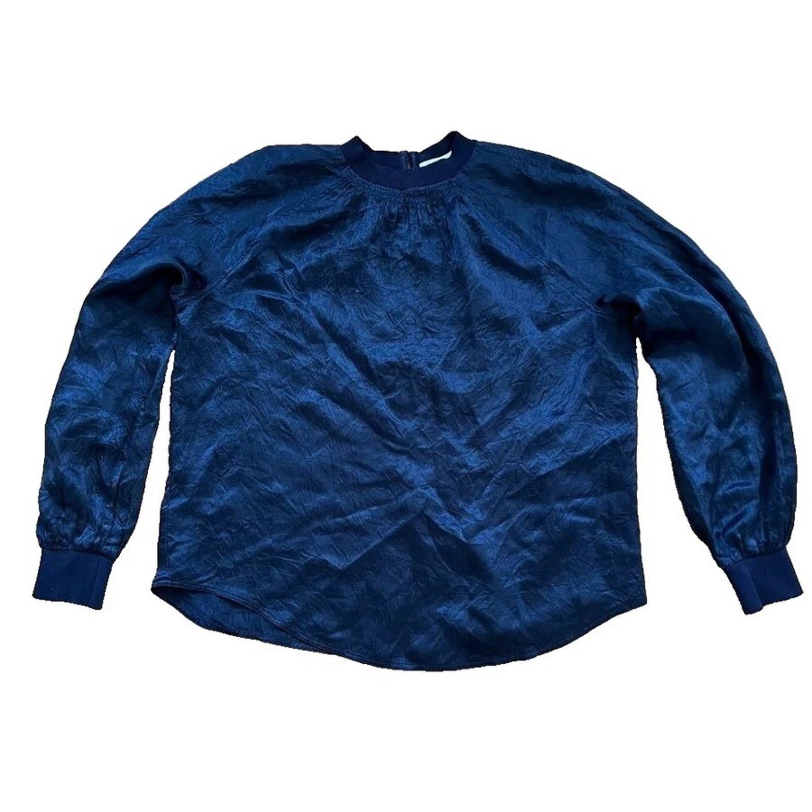 London Fog LONDON Women Blouse Long Sleeve Top Length Navy Smal A000822 Size S / US 4 / IT 40 - 1 Thumbnail