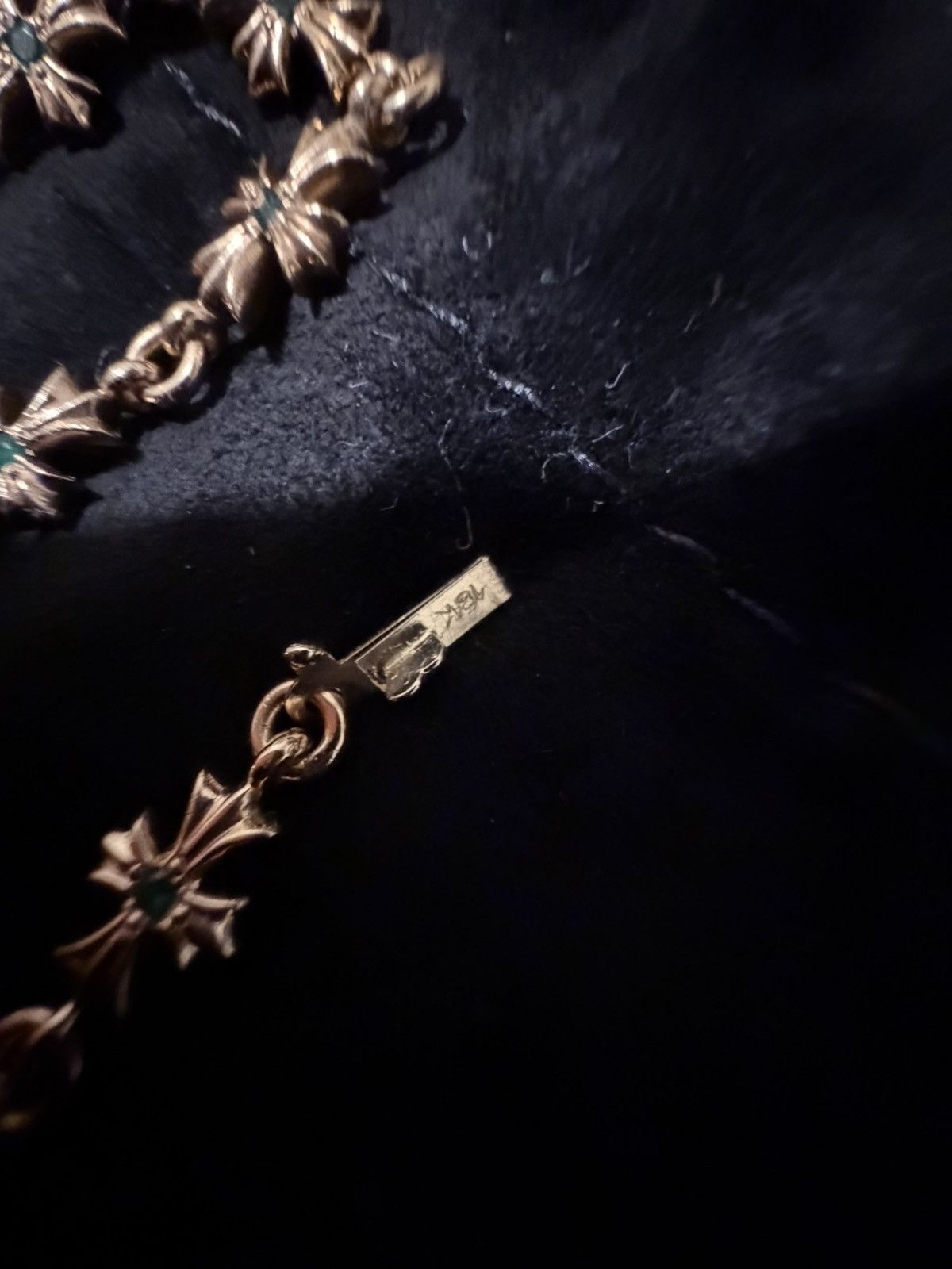 Chrome Hearts Chrome Hearts Tiny E bracelet Yellow Gold Emerald Size ONE SIZE - 5 Thumbnail