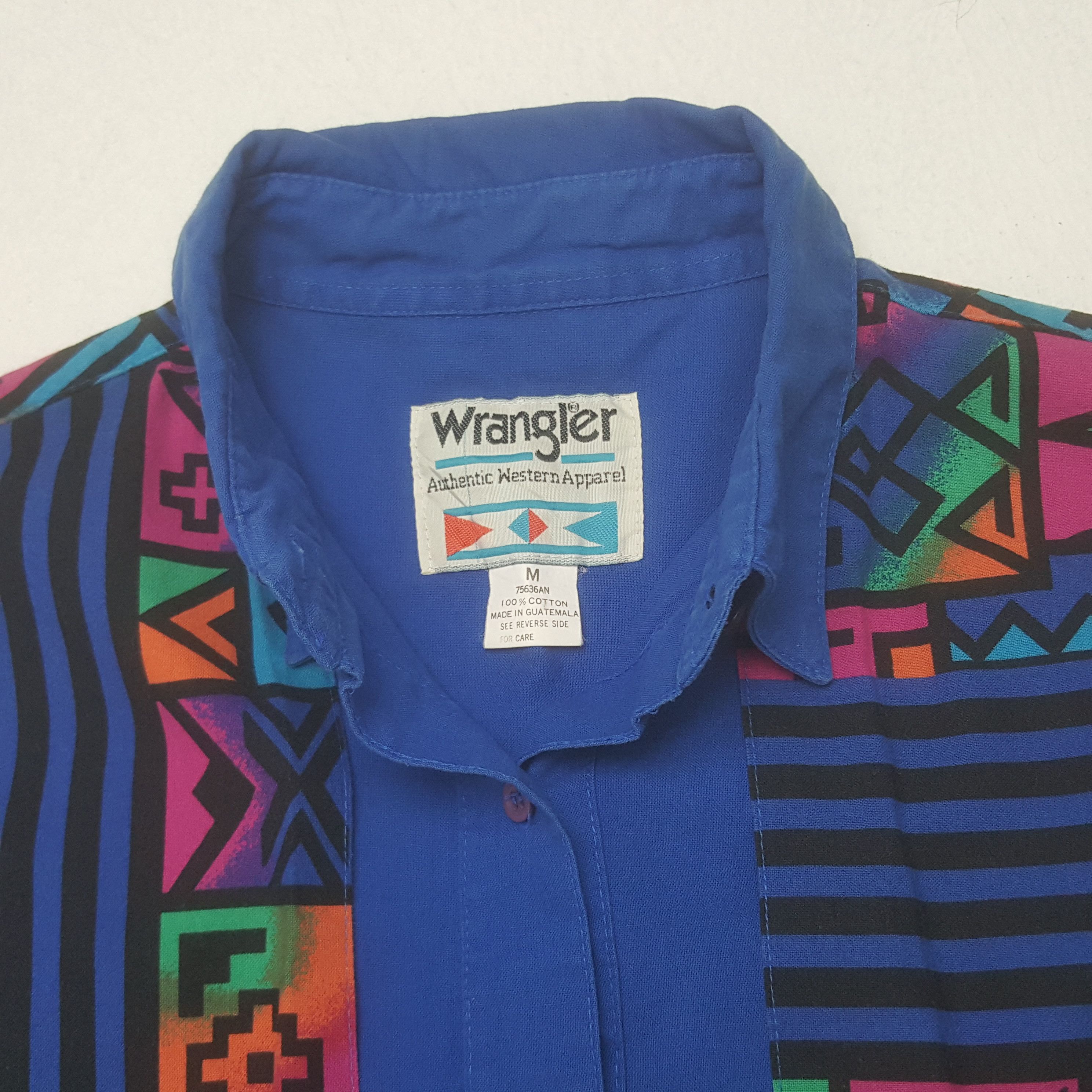 Vintage Wrangler Rare Design Classic Button Up Shirt