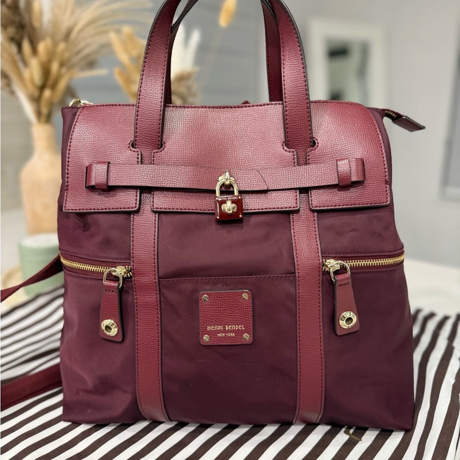 Henri Bendel Henri Bendel Jetsetter Convertible Backpack//tote Oxblood Size ONE SIZE - 1 Thumbnail