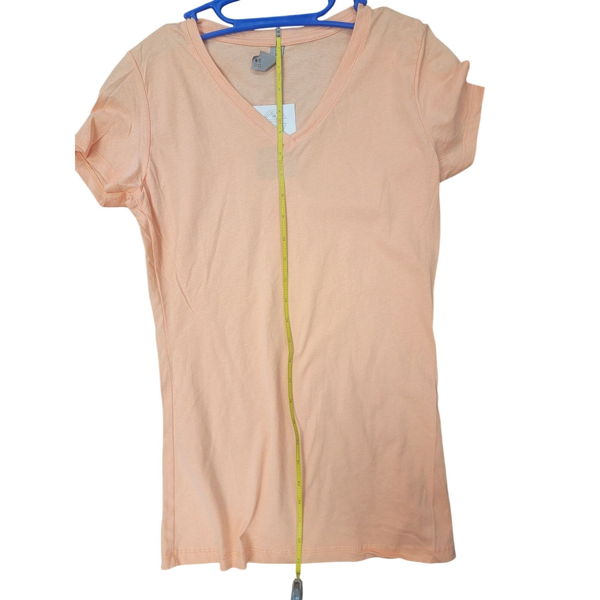 Other Next Level Womens Peach V-Neck T-Shirt Size L 100% Cotton Li Size L / US 10 / IT 46 - 5 Thumbnail