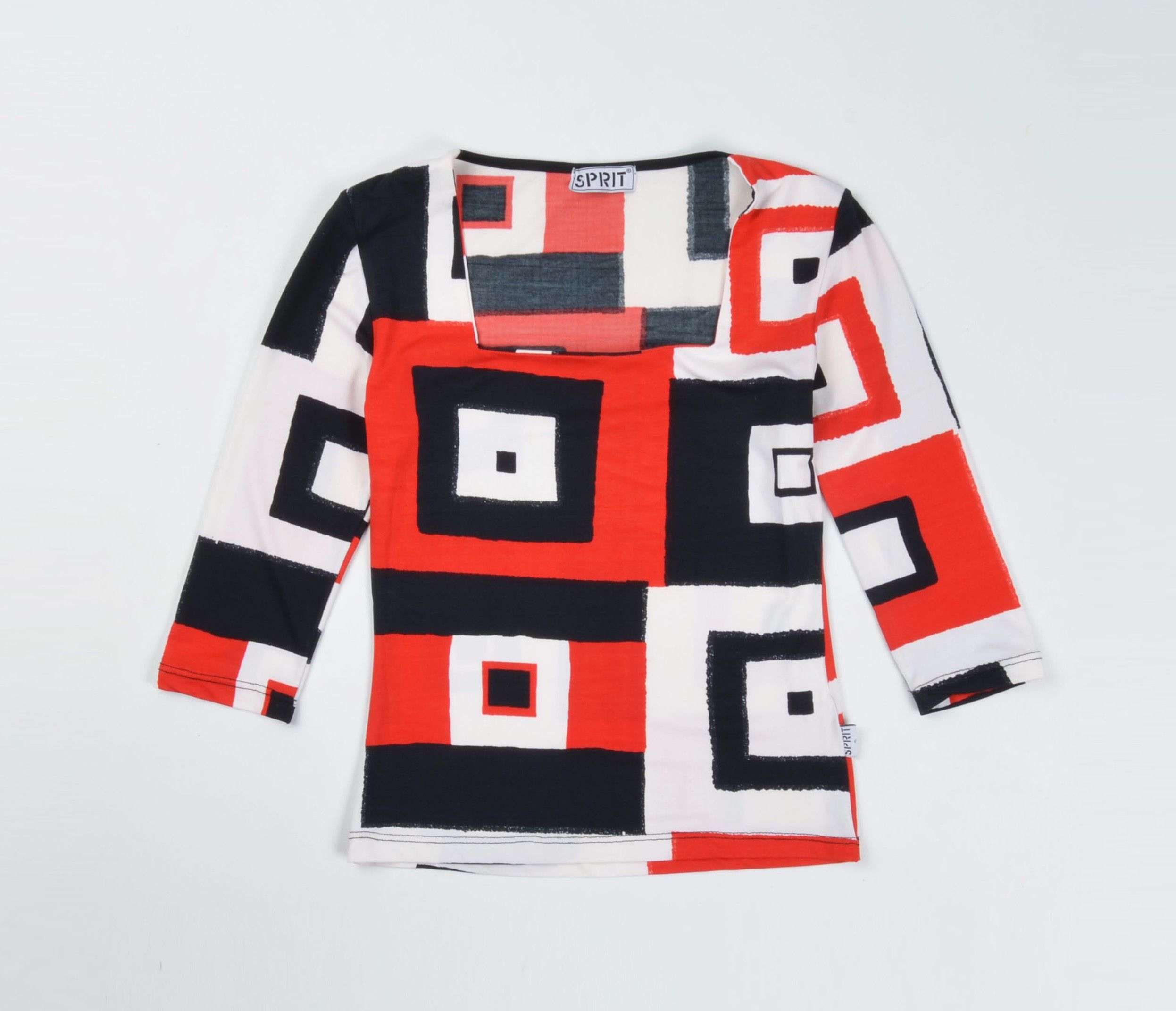 Esprit Vintage Esprit 90's Square Neck Geometric Print Top Size S / US 4 / IT 40 - 3 Thumbnail