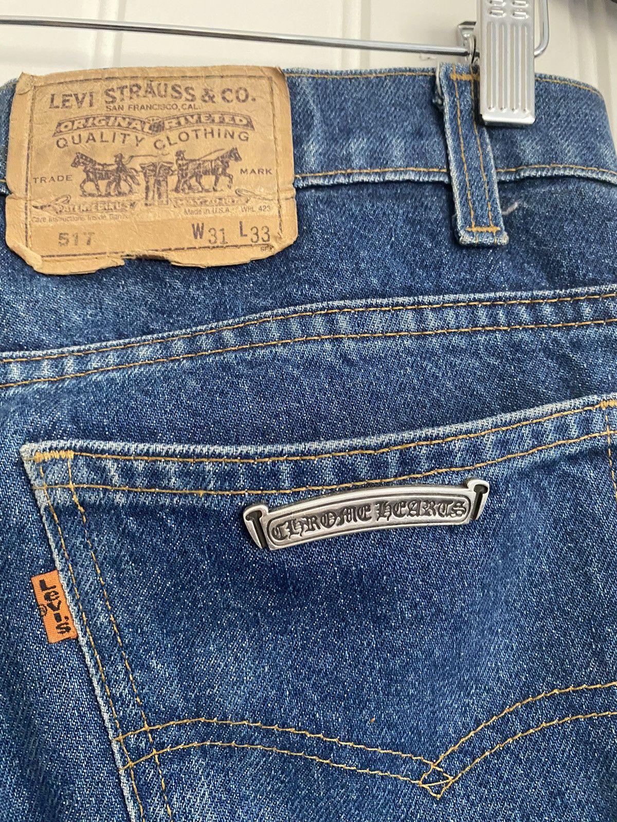 Chrome Hearts Chrome Hearts Levi’s 517 70’s Cross Patch Blue Jeans Size US 30 / EU 46 - 9 Thumbnail