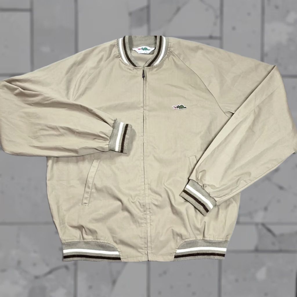 Sears VINTAGE Sears Braggin Dragon Bomber Jacket Beige XLT Tall Contrast trim Mens Jacket Size US XL / EU 56 / 4 - 1 Thumbnail