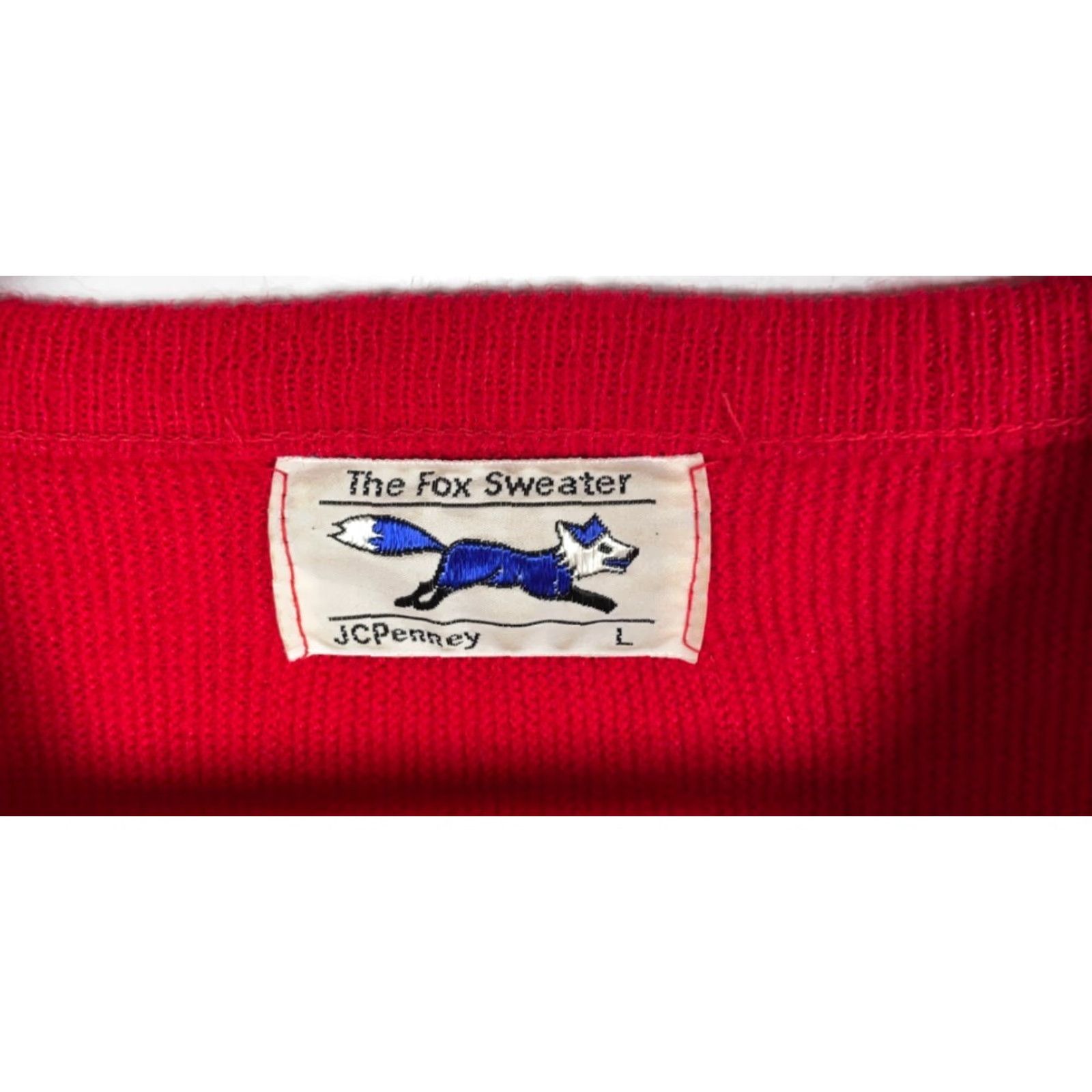 Vintage VINTAGE 70s Fox Collection Sweater Mens L Red V-Neck J. C. Penney Size US L / EU 52-54 / 3 - 3 Thumbnail