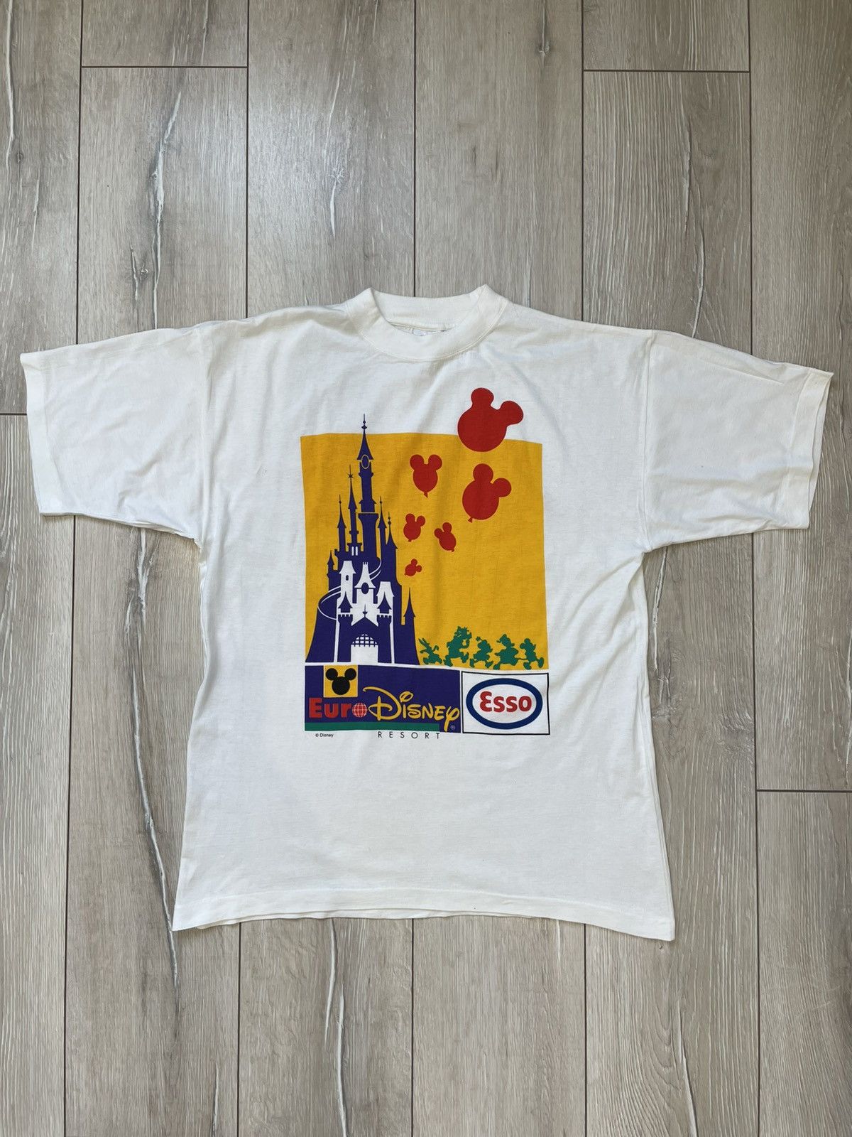 Disney × Vintage Vintage 90s Esso Disney Eurodisney resort graphic t-shirt Size US M / EU 48-50 / 2 - 1 Thumbnail