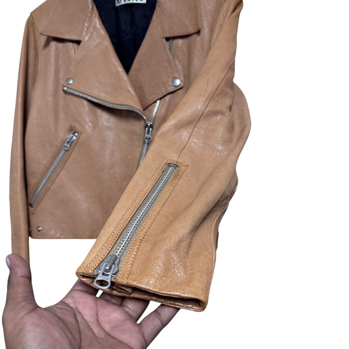 Acne Studios Acne Studios Leather Biker Jacket Goatskin Size XS / US 0-2 / IT 36-38 - 7 Thumbnail