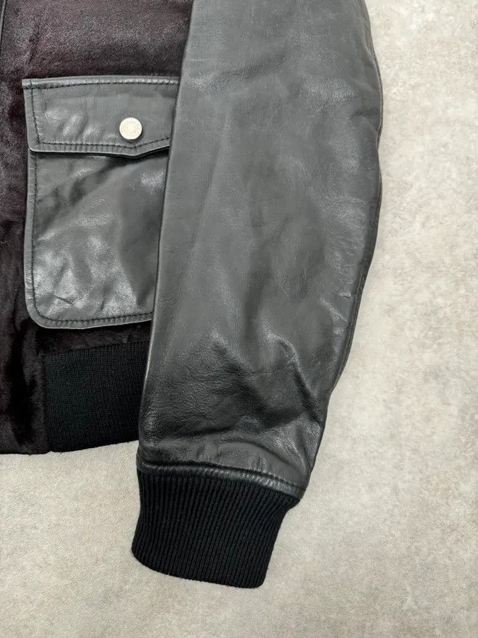 Dsquared2 AW2013 Dsquared2 Hybrid Fur Black & Brown Leather Jacket Size US M / EU 48-50 / 2 - 6 Thumbnail