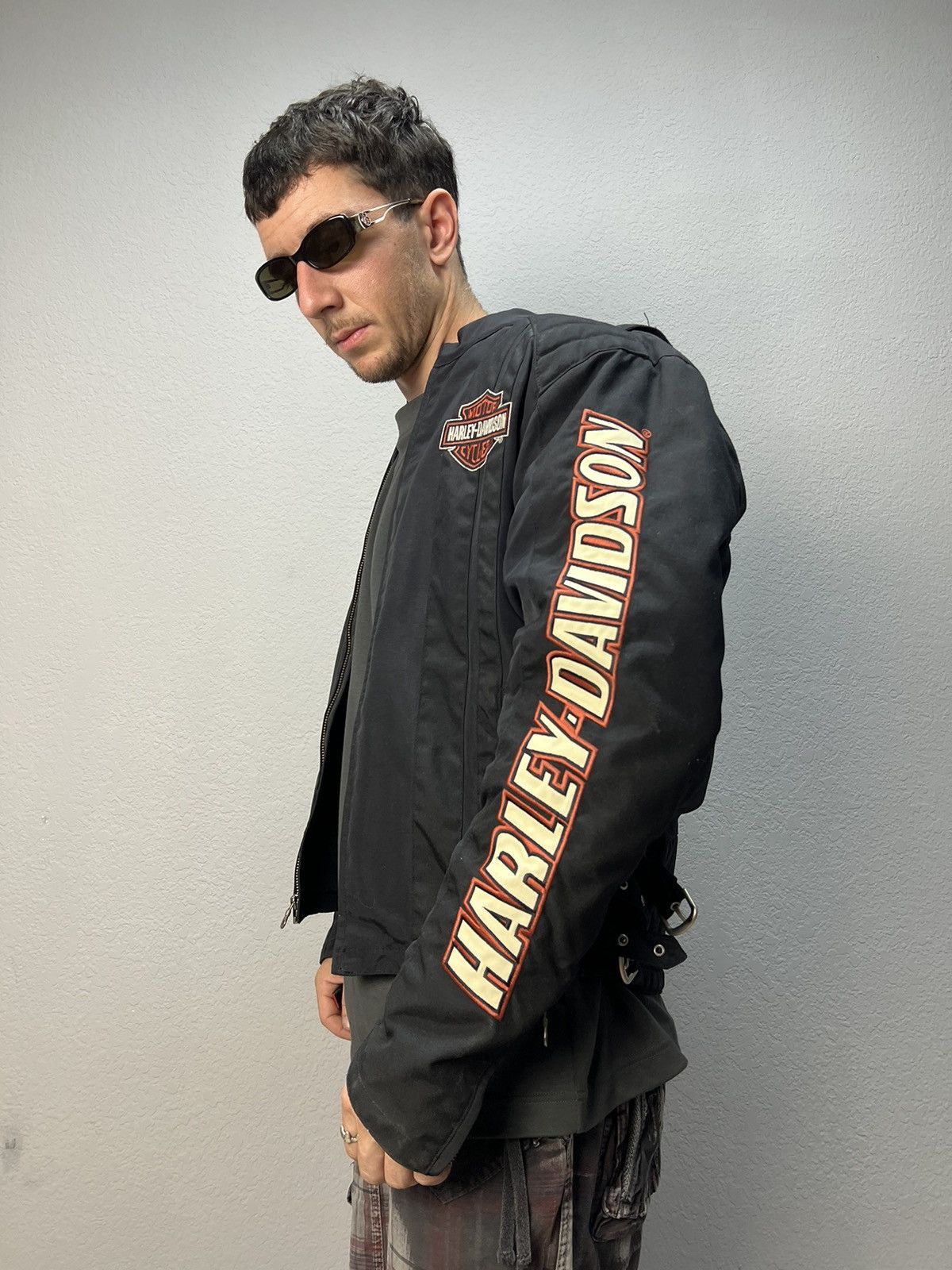 Vintage Harley Davidson Bomber racing Jacket 90s